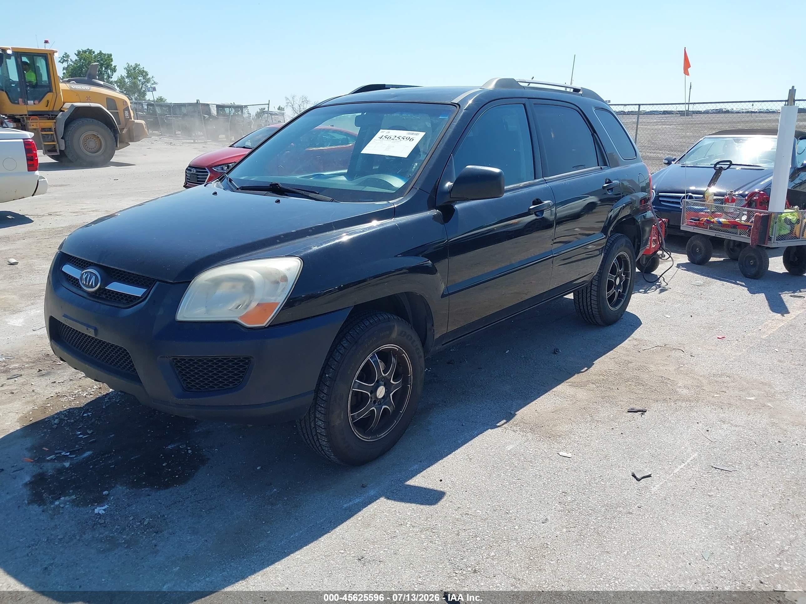 2009 Kia Sportage Lx Black vin: KNDJF724097592242