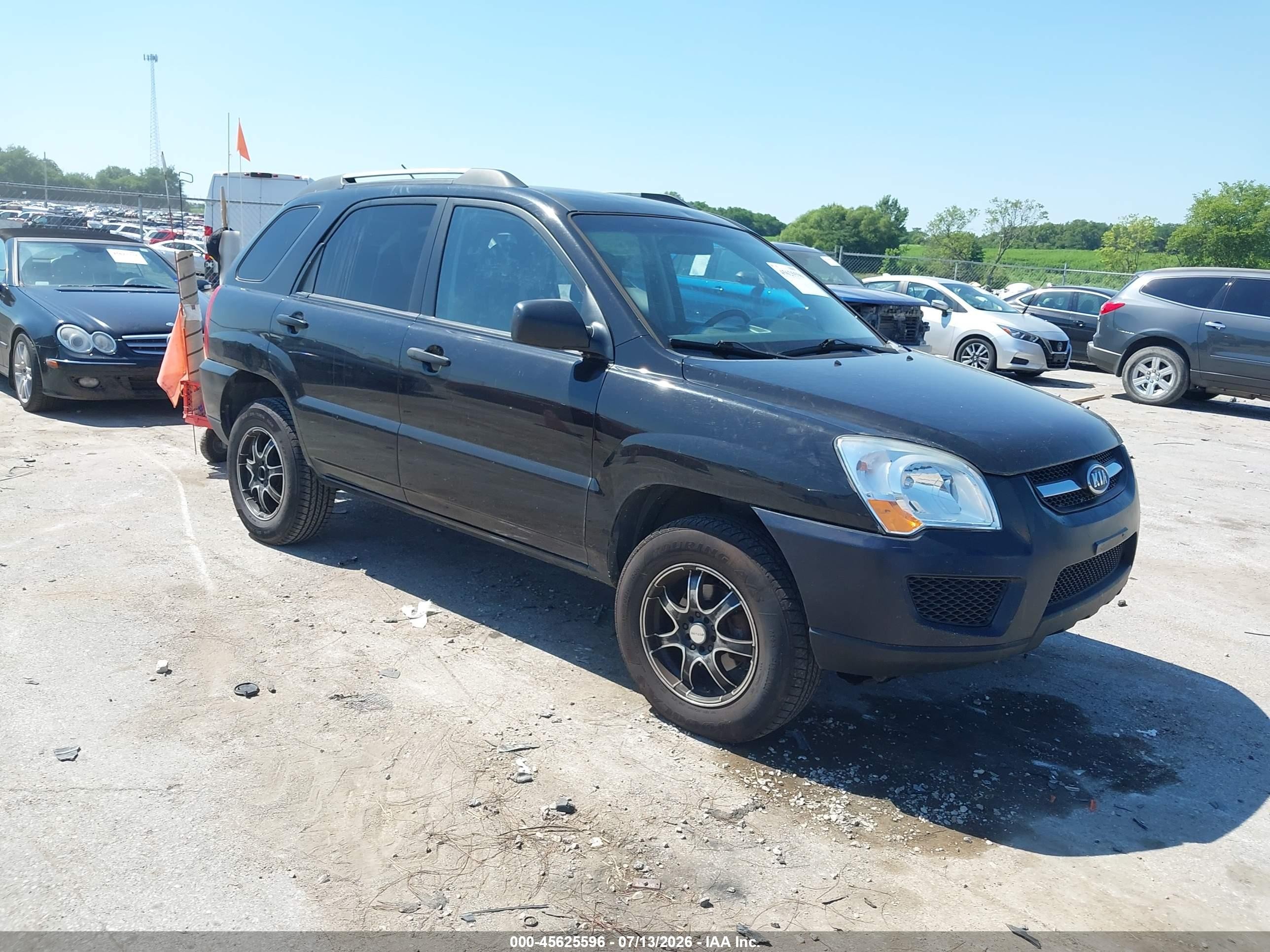 2009 Kia Sportage Lx Black vin: KNDJF724097592242