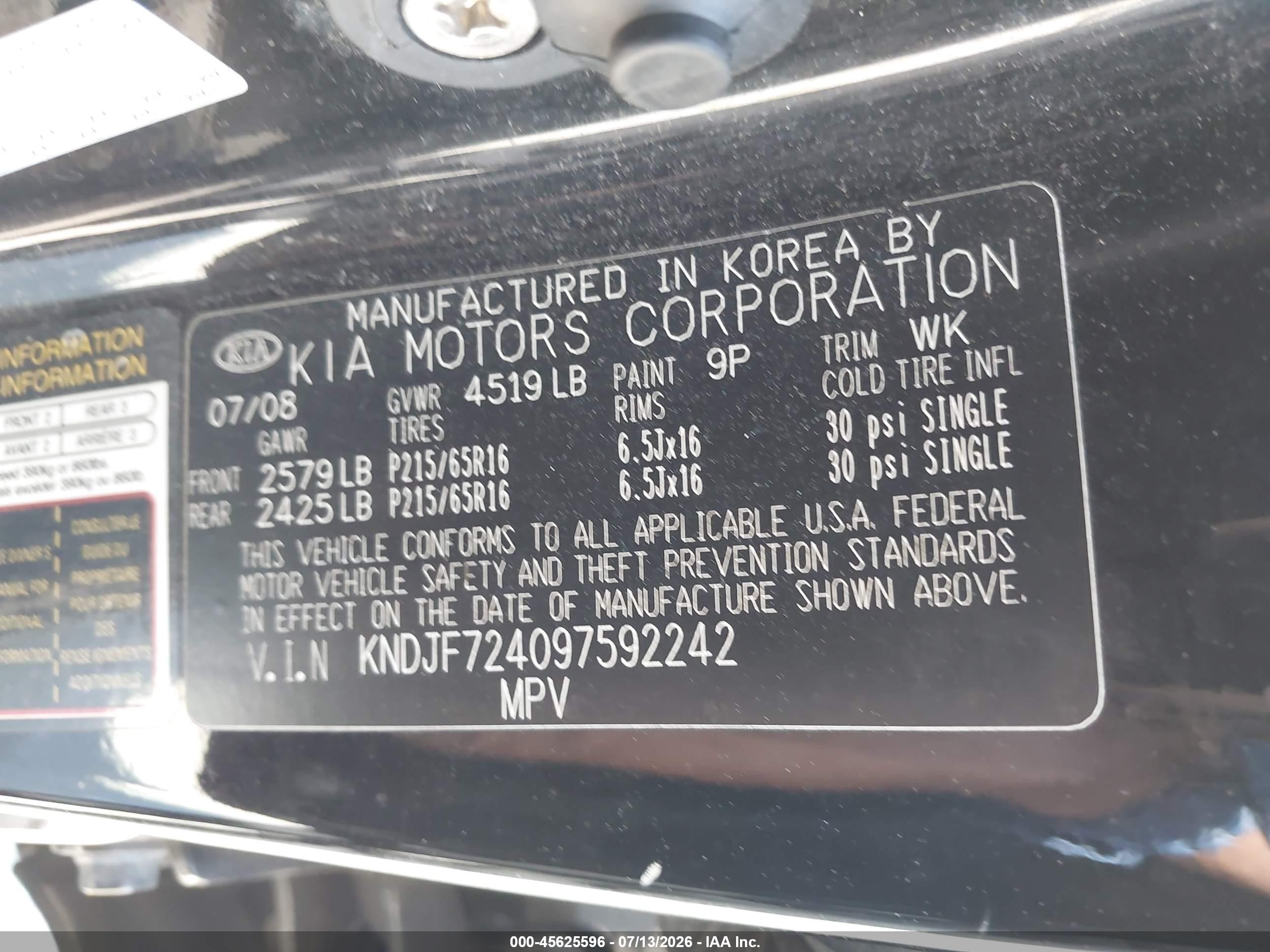 2009 Kia Sportage Lx Black vin: KNDJF724097592242