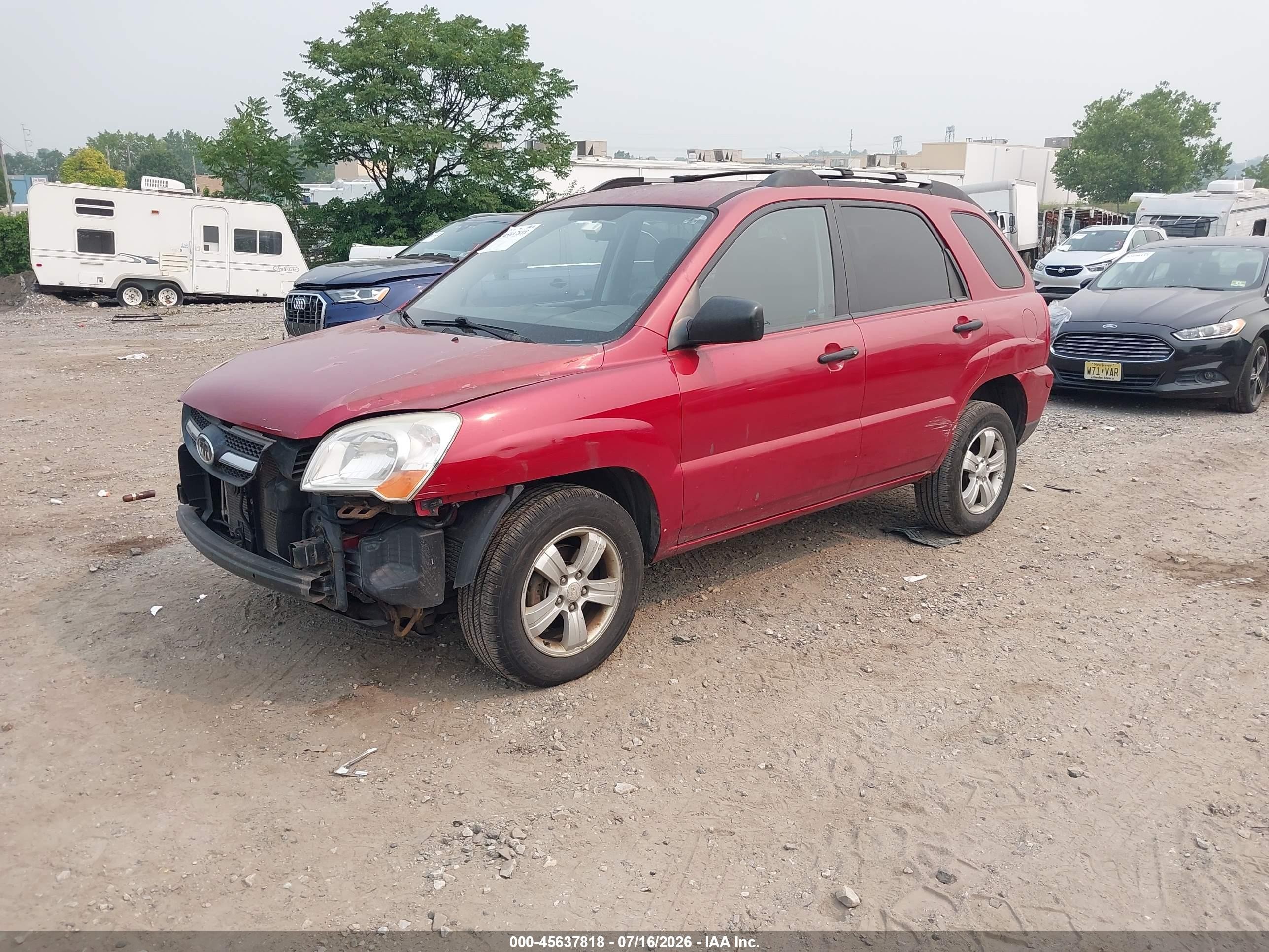 2009 Kia Sportage Lx Red vin: KNDJF724097641293