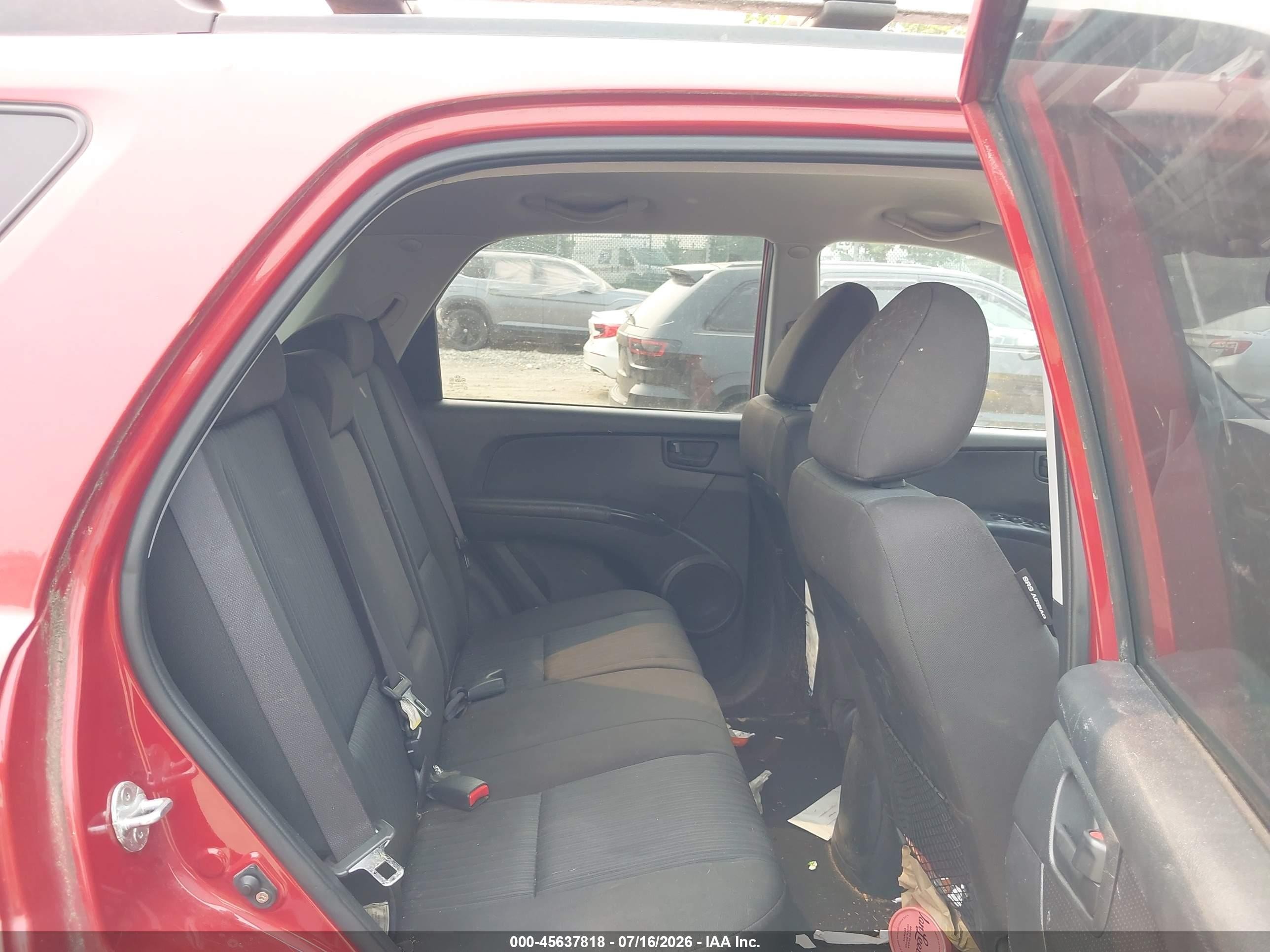 2009 Kia Sportage Lx Red vin: KNDJF724097641293
