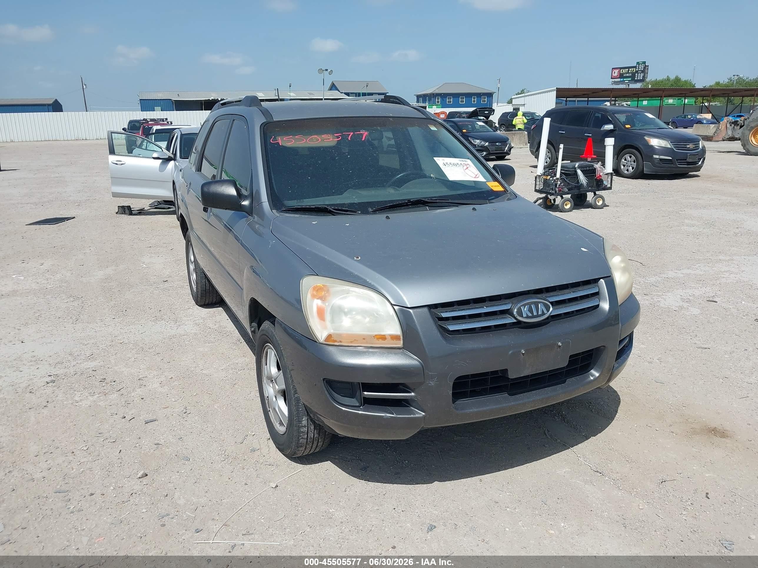 2006 Kia Sportage Lx Gray vin: KNDJF724167189799