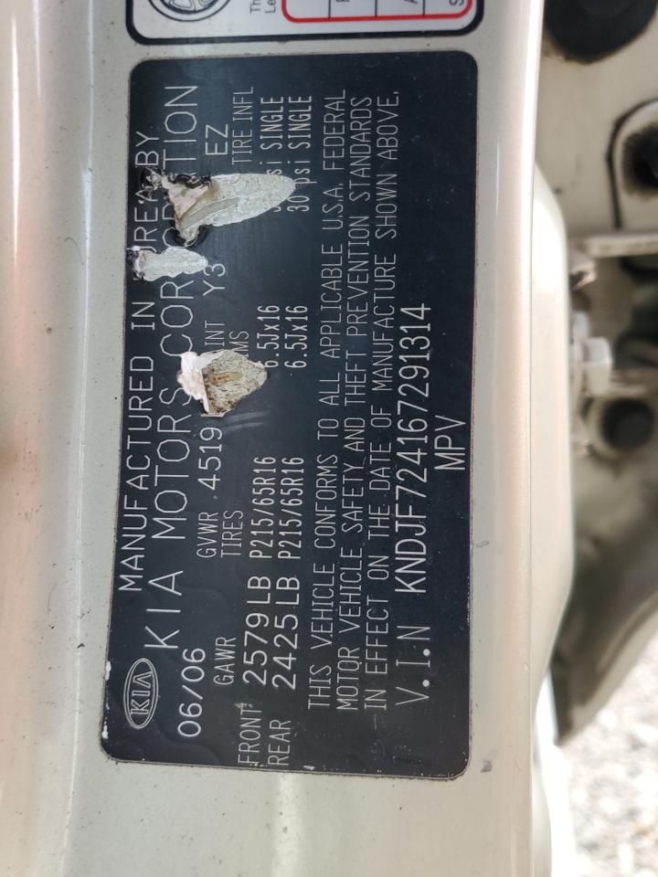 2006 Kia New Sportage Silver vin: KNDJF724167291314