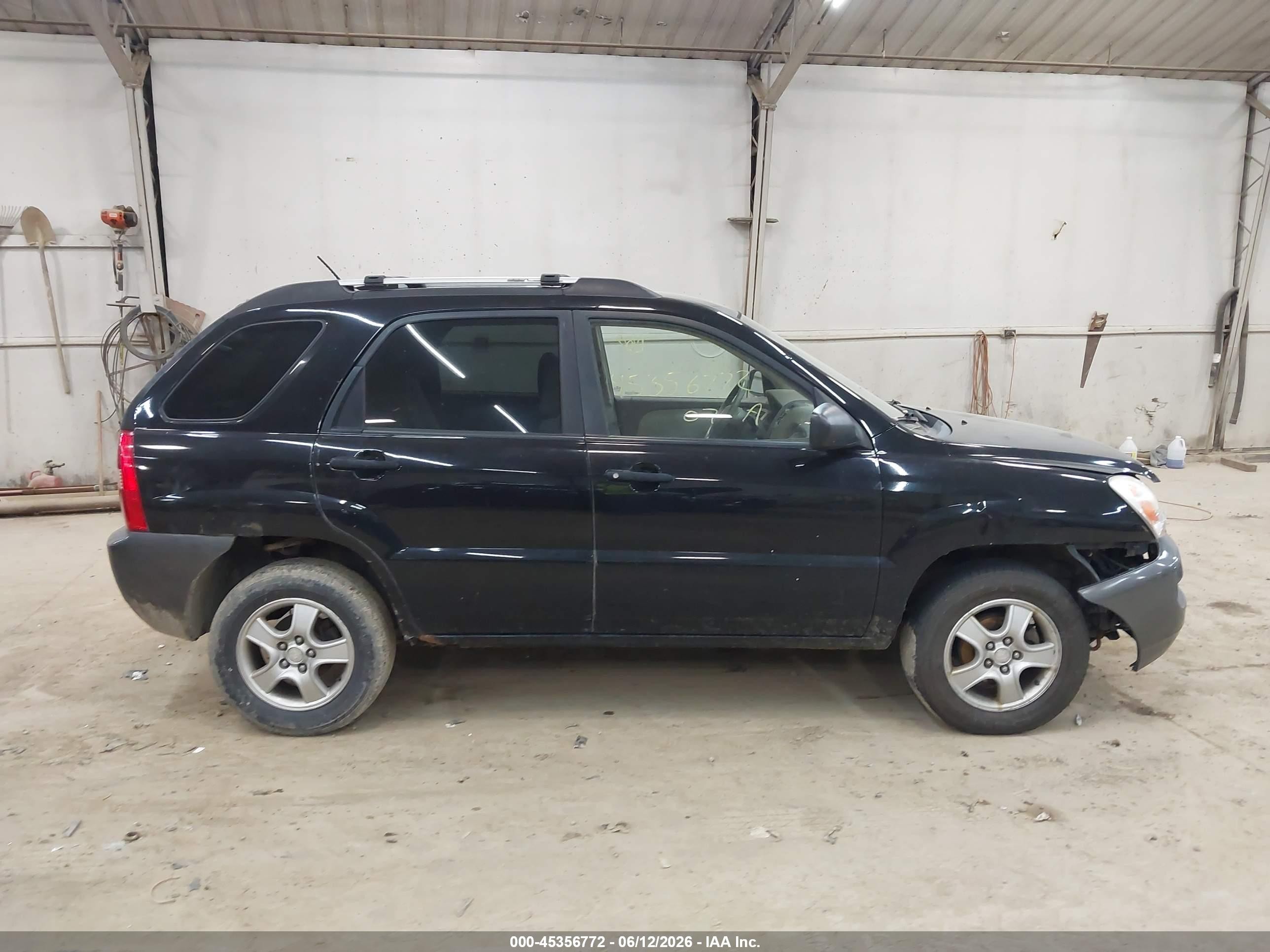 2007 Kia Sportage Lx Black vin: KNDJF724177356339