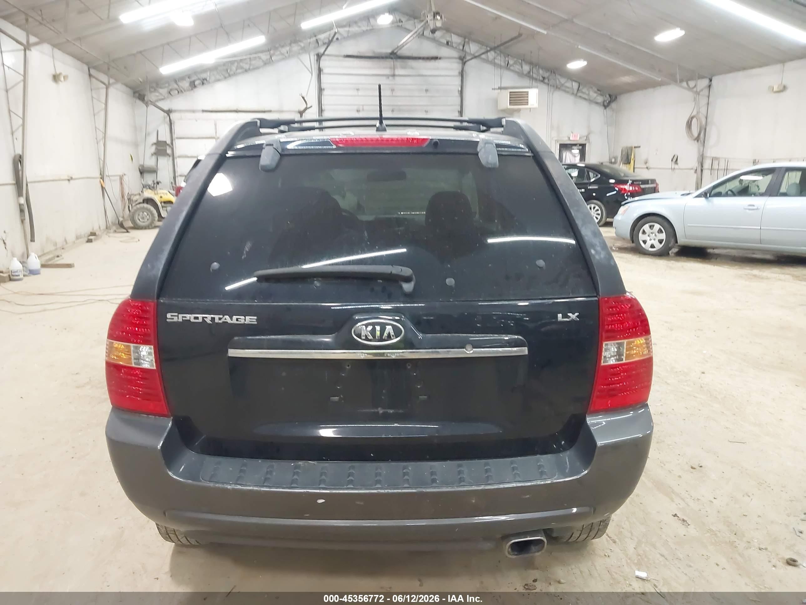 2007 Kia Sportage Lx Black vin: KNDJF724177356339