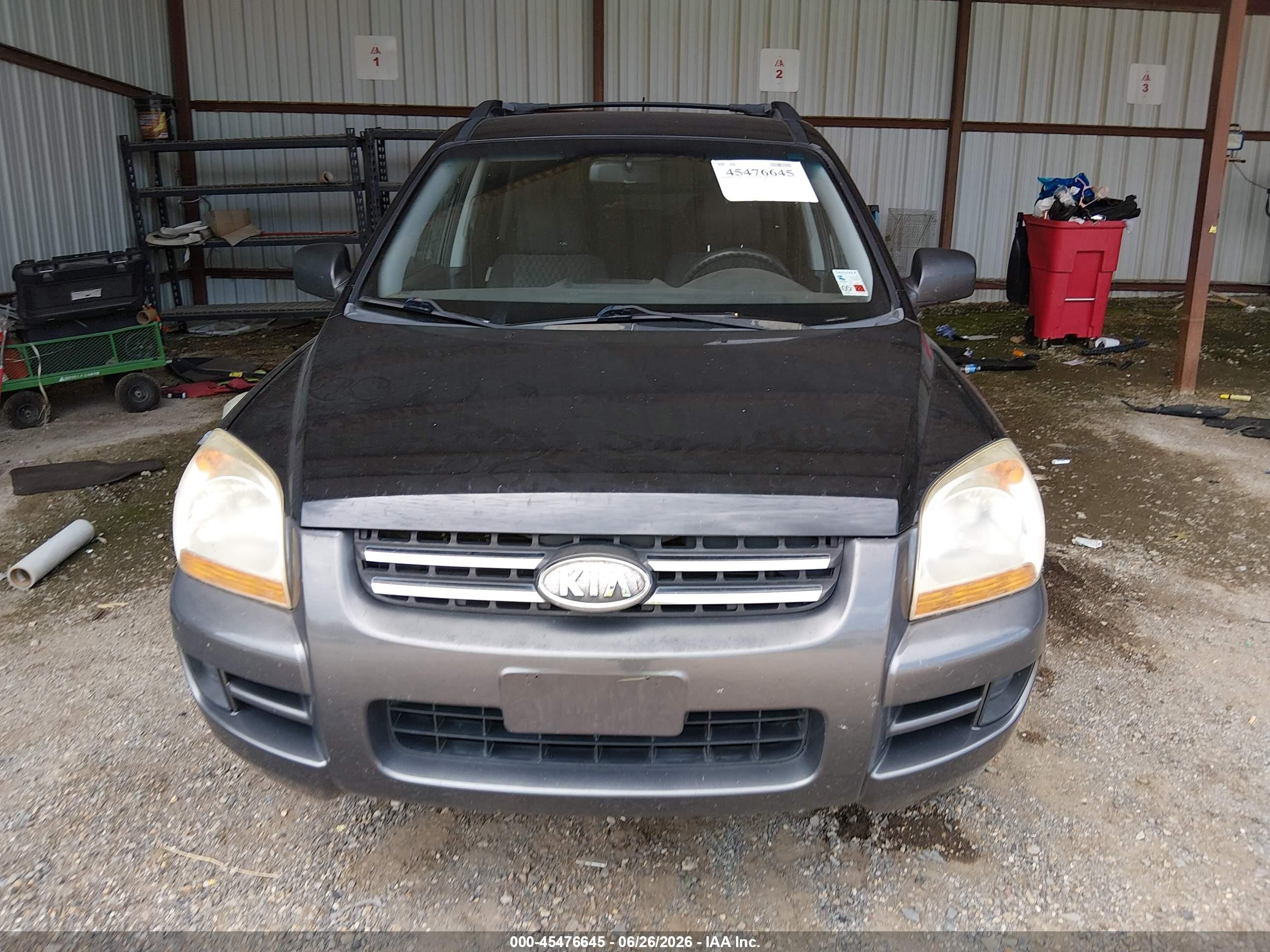 2007 Kia Sportage Lx Black vin: KNDJF724177447384