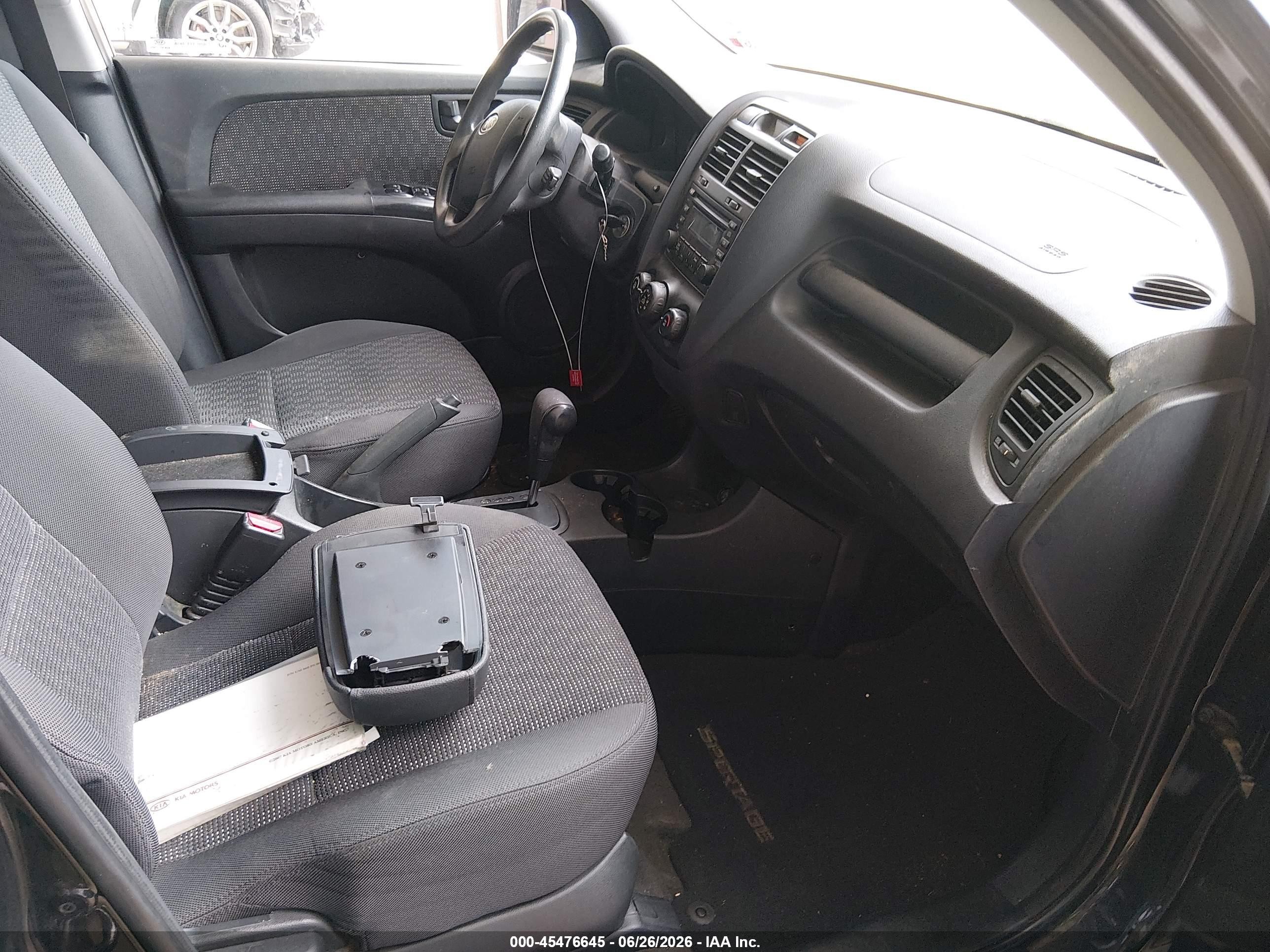 2007 Kia Sportage Lx Black vin: KNDJF724177447384