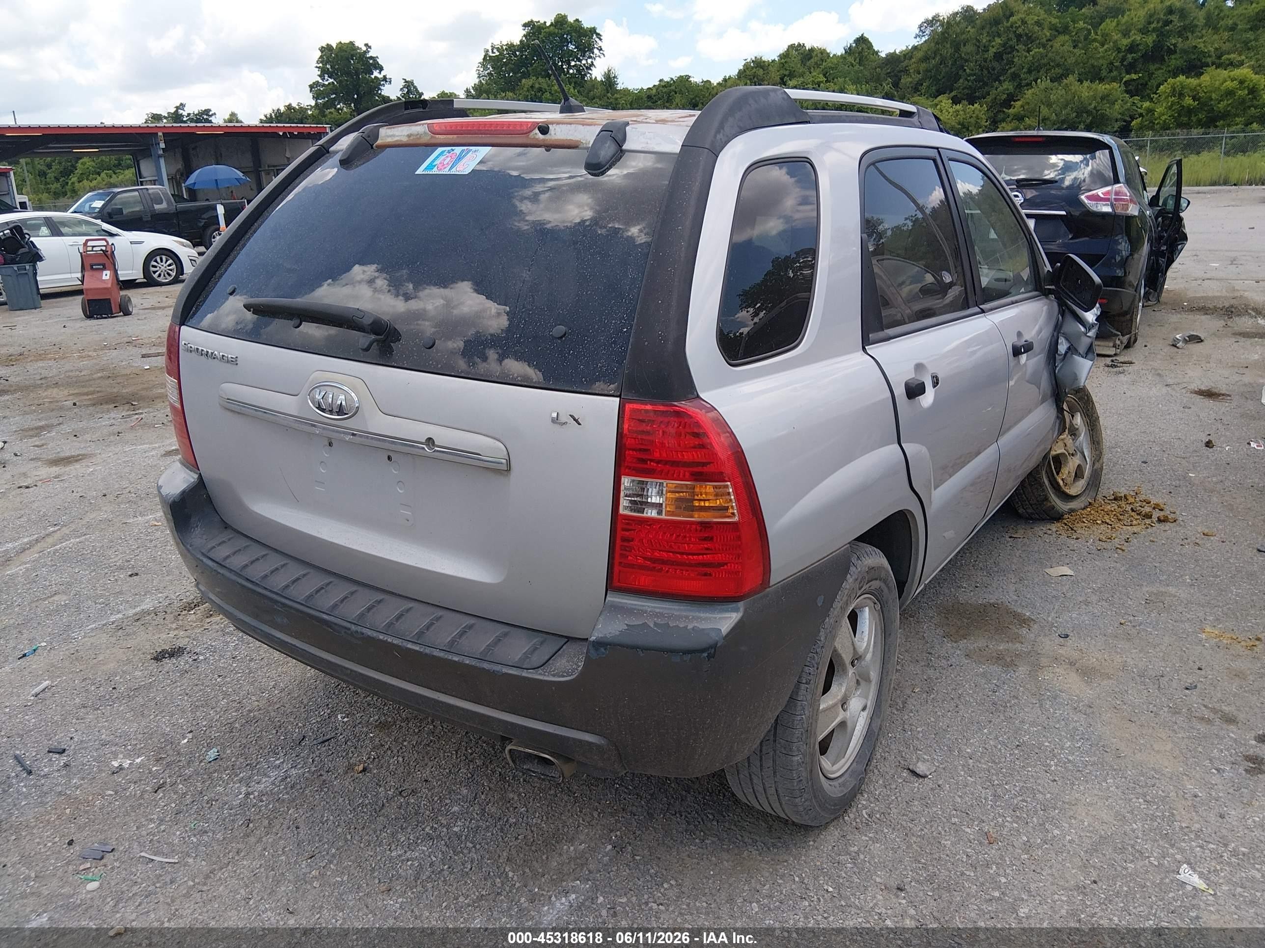 2008 Kia Sportage Lx Gray vin: KNDJF724187464056