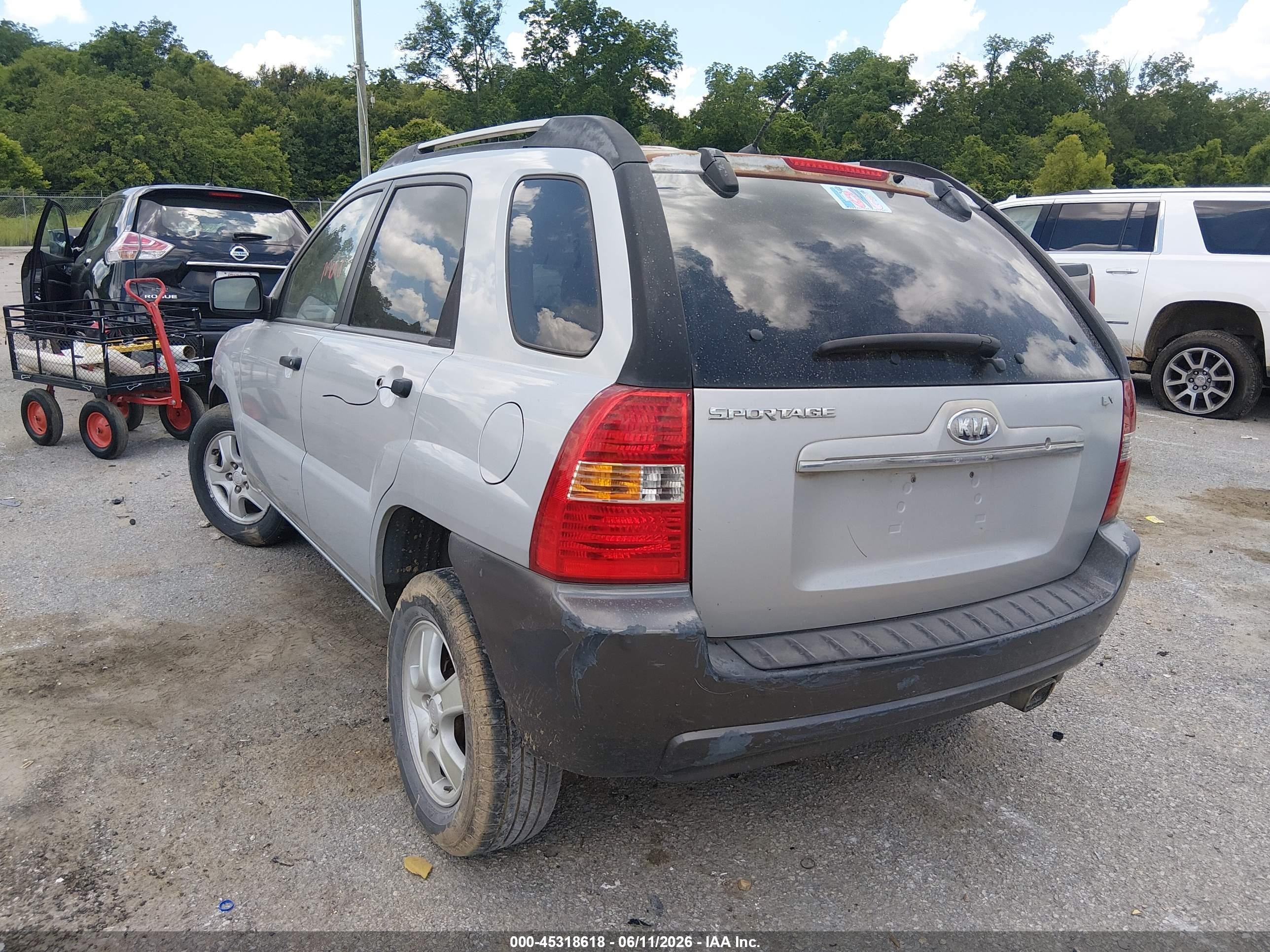 2008 Kia Sportage Lx Gray vin: KNDJF724187464056