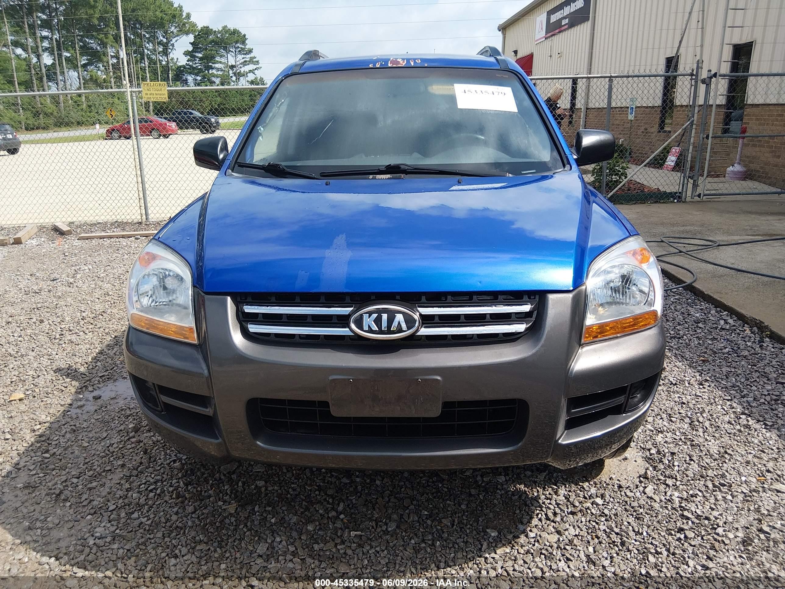 2006 Kia Sportage Lx Blue vin: KNDJF724267222714