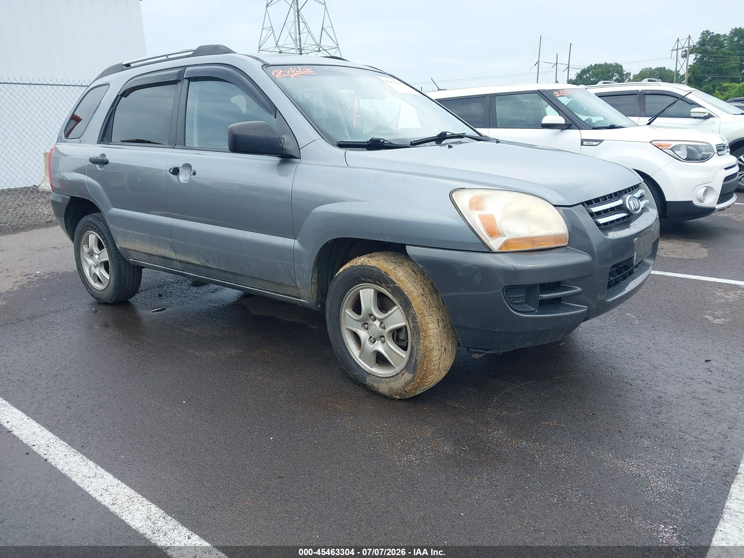 2007 Kia Sportage Lx Gray vin: KNDJF724277332406
