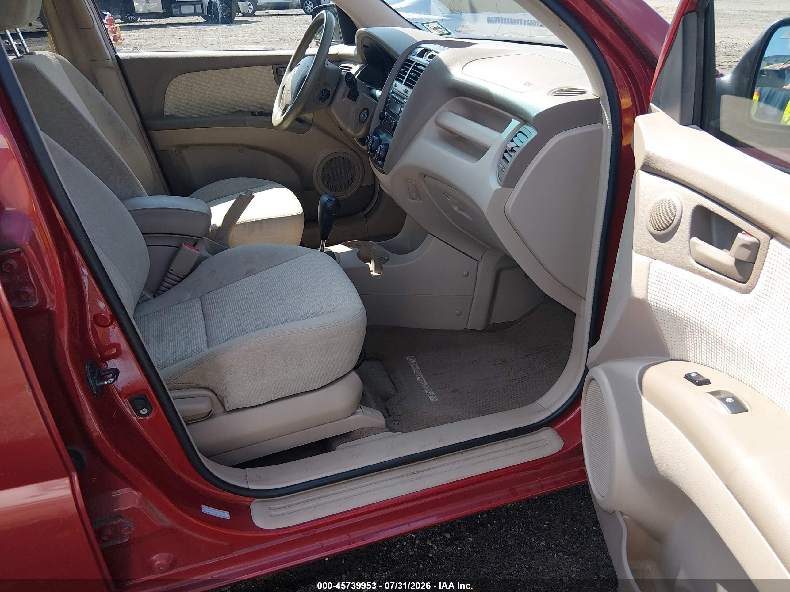 2007 Kia Sportage Lx Red vin: KNDJF724277429914