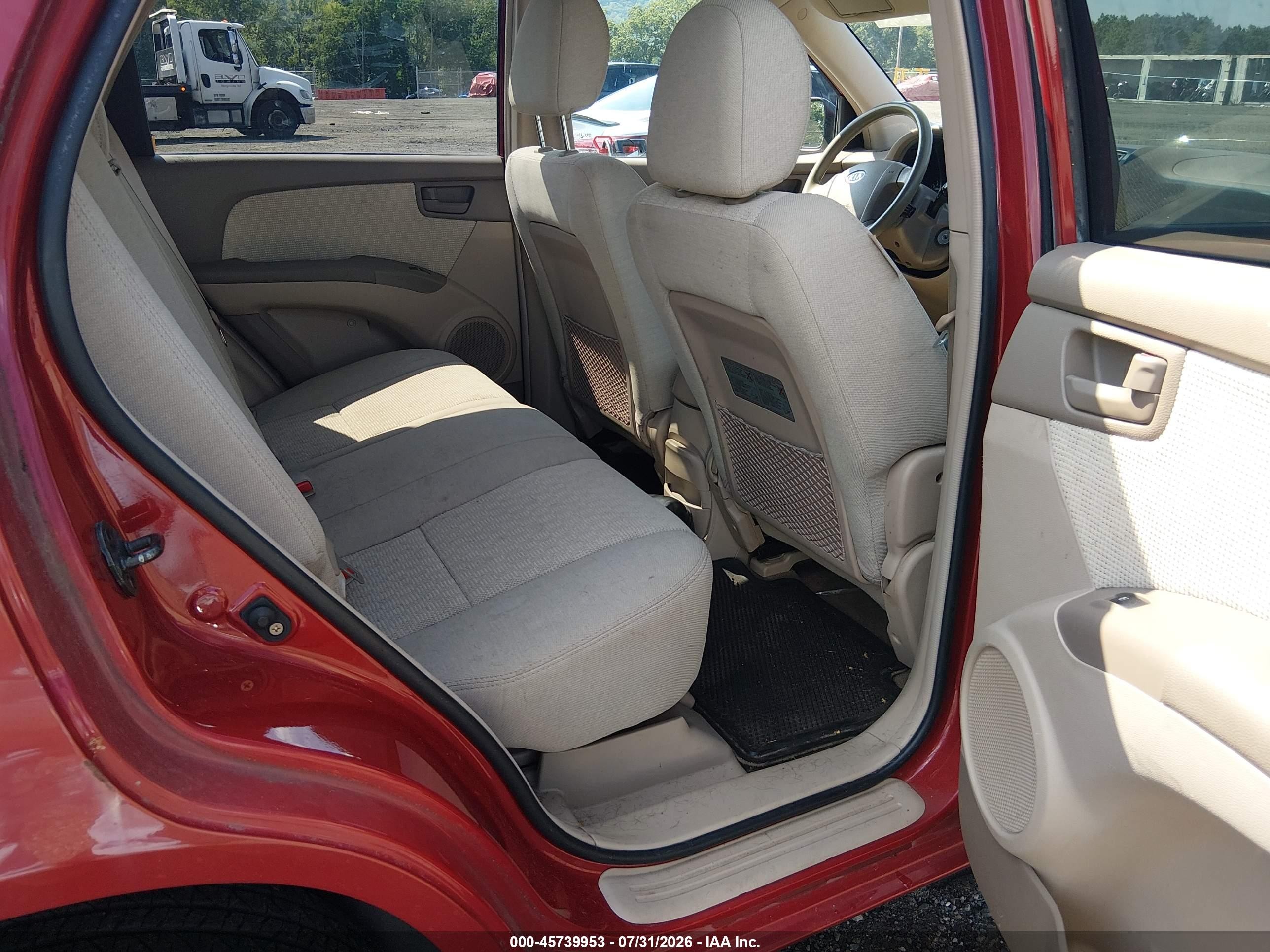 2007 Kia Sportage Lx Red vin: KNDJF724277429914