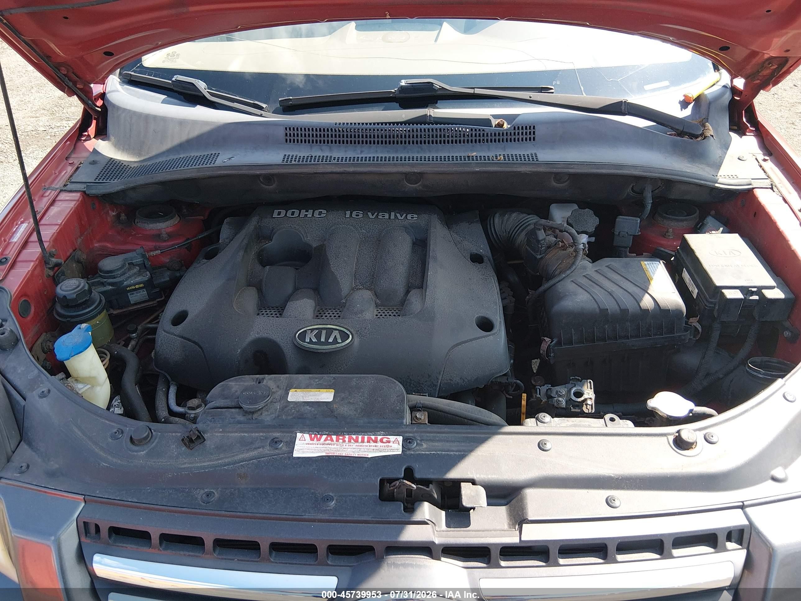 2007 Kia Sportage Lx Red vin: KNDJF724277429914