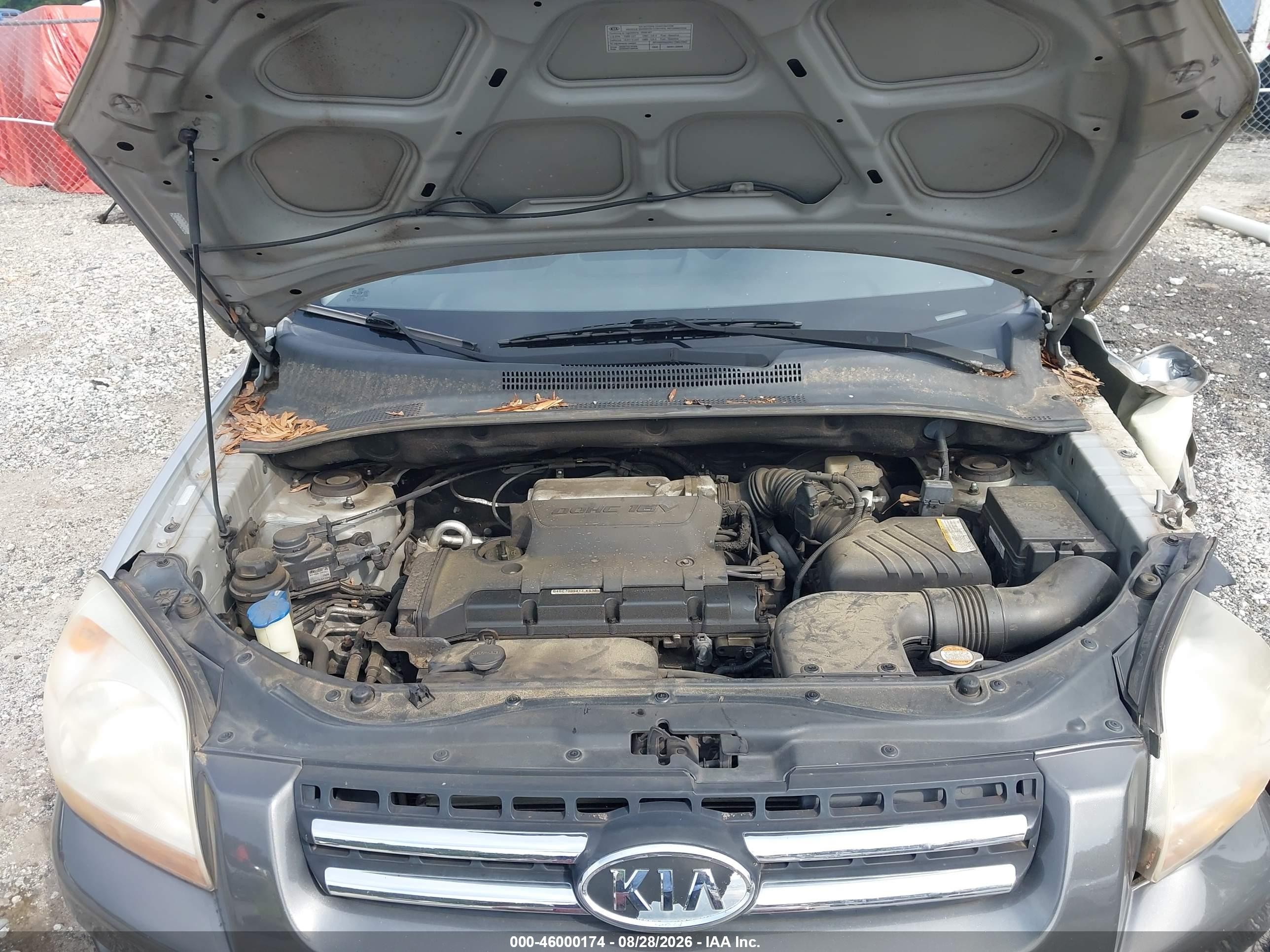 2008 Kia Sportage Lx Silver vin: KNDJF724287467774