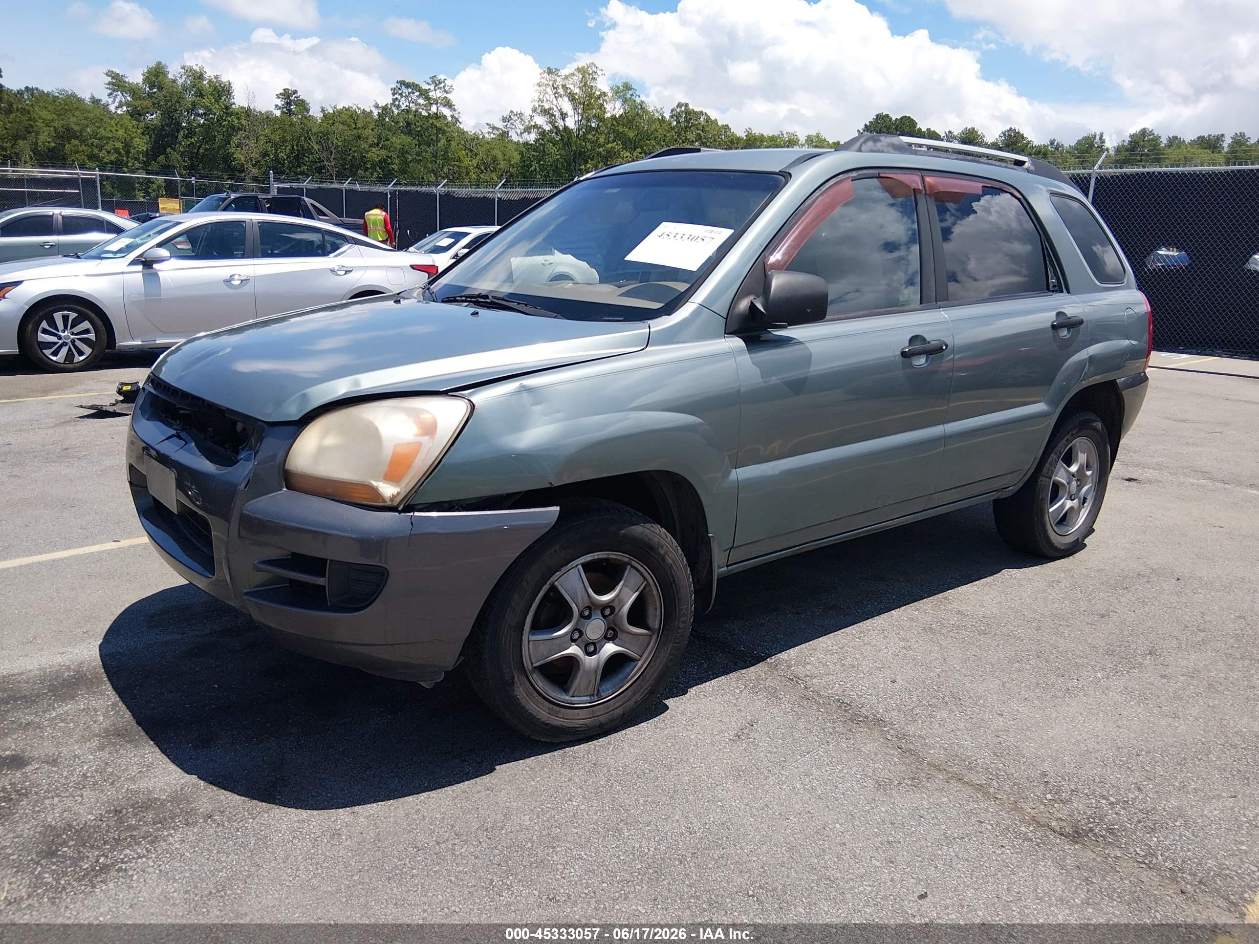 2008 Kia Sportage Lx Silver vin: KNDJF724287473560