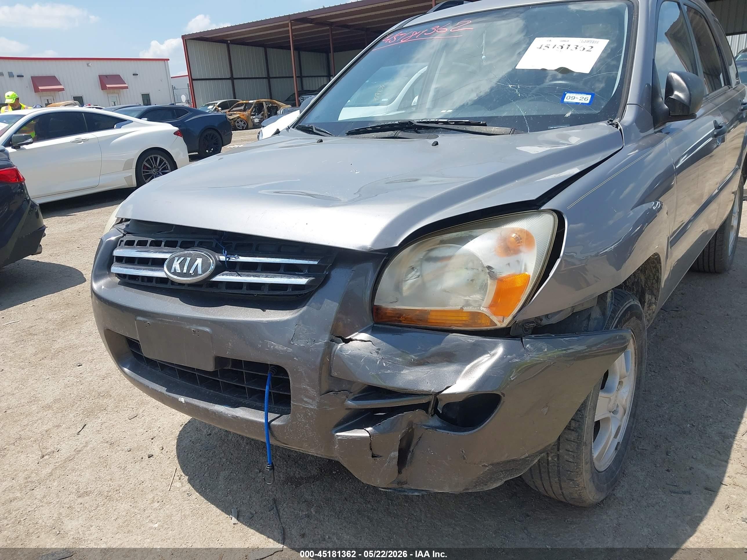 2008 Kia Sportage Lx Gray vin: KNDJF724287492173