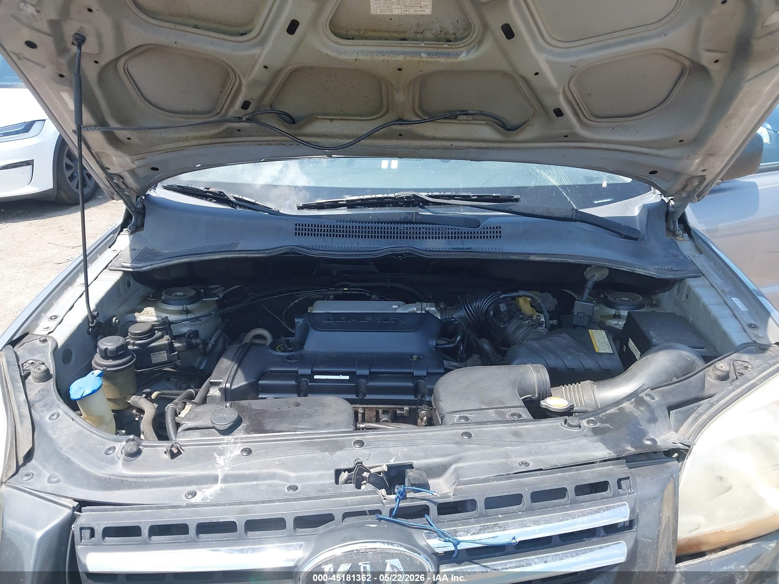 2008 Kia Sportage Lx Gray vin: KNDJF724287492173