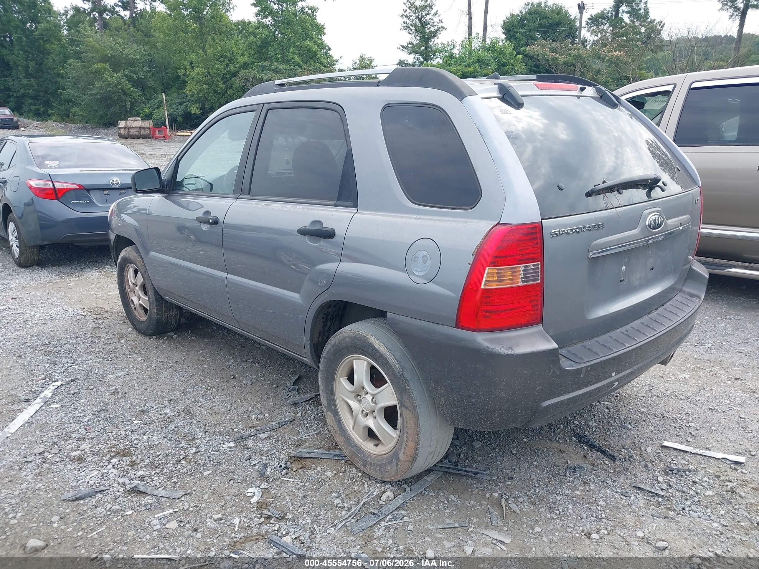 2007 Kia Sportage Lx Gray vin: KNDJF724377357735