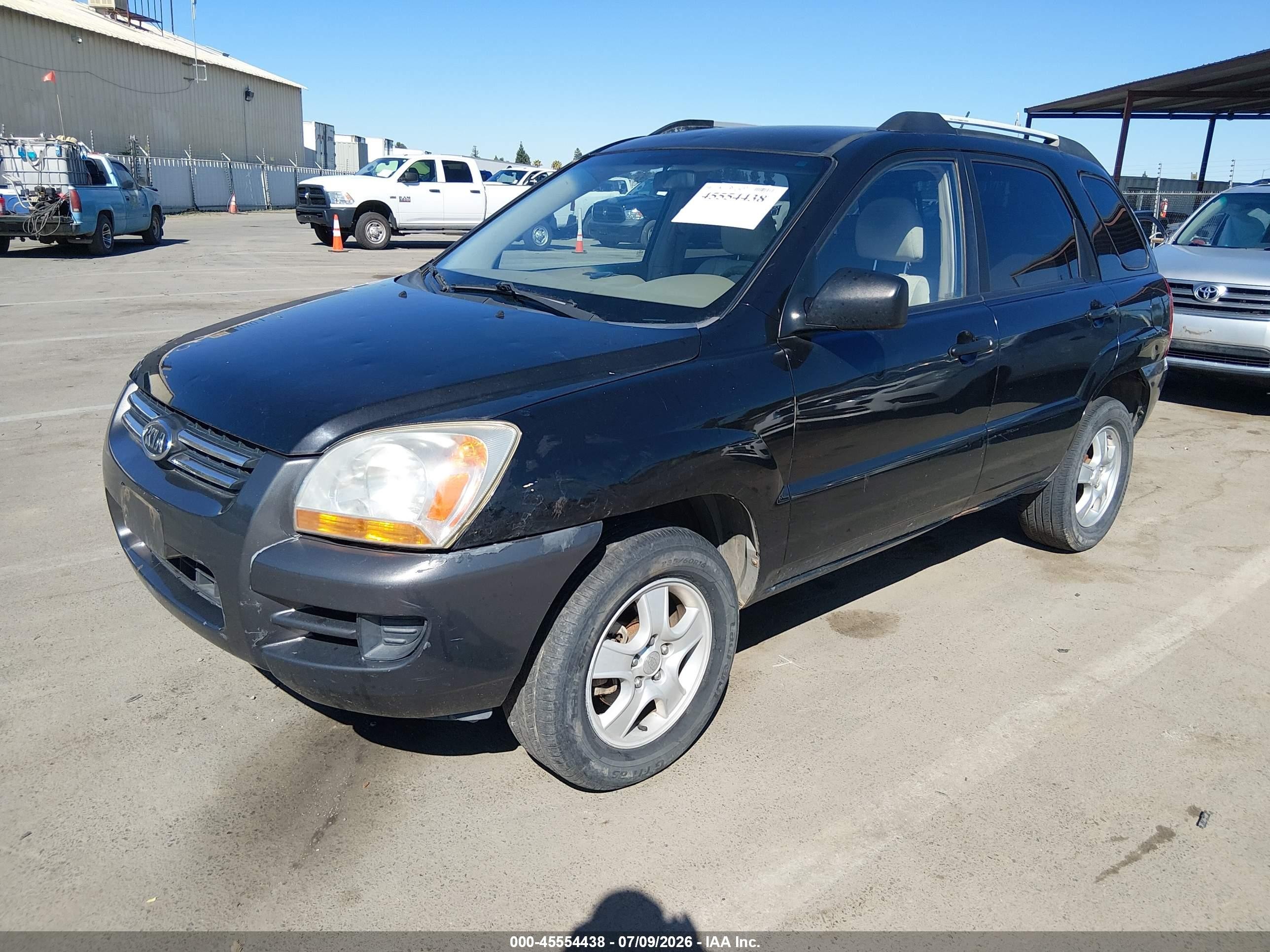 2007 Kia Sportage Lx Черный vin: KNDJF724377402320