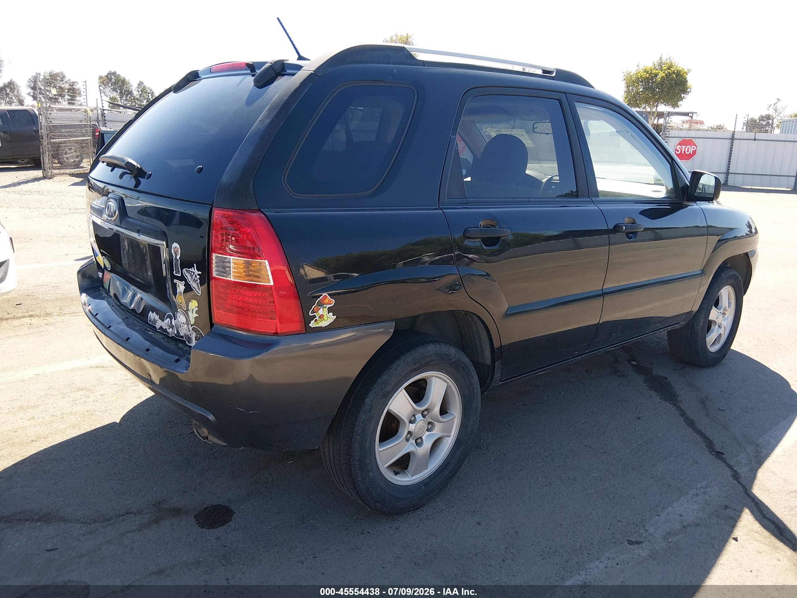 2007 Kia Sportage Lx Черный vin: KNDJF724377402320