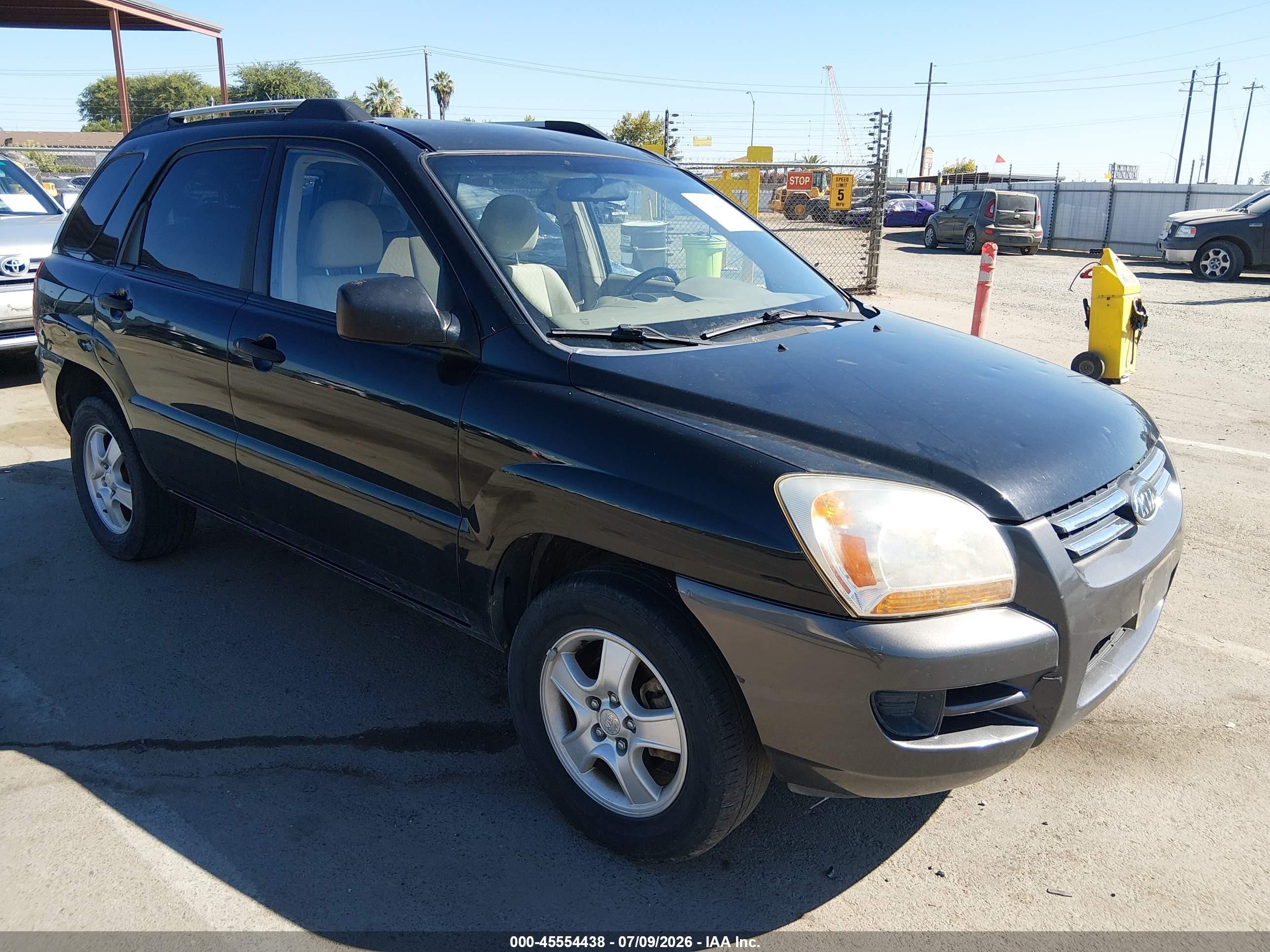 2007 Kia Sportage Lx Черный vin: KNDJF724377402320