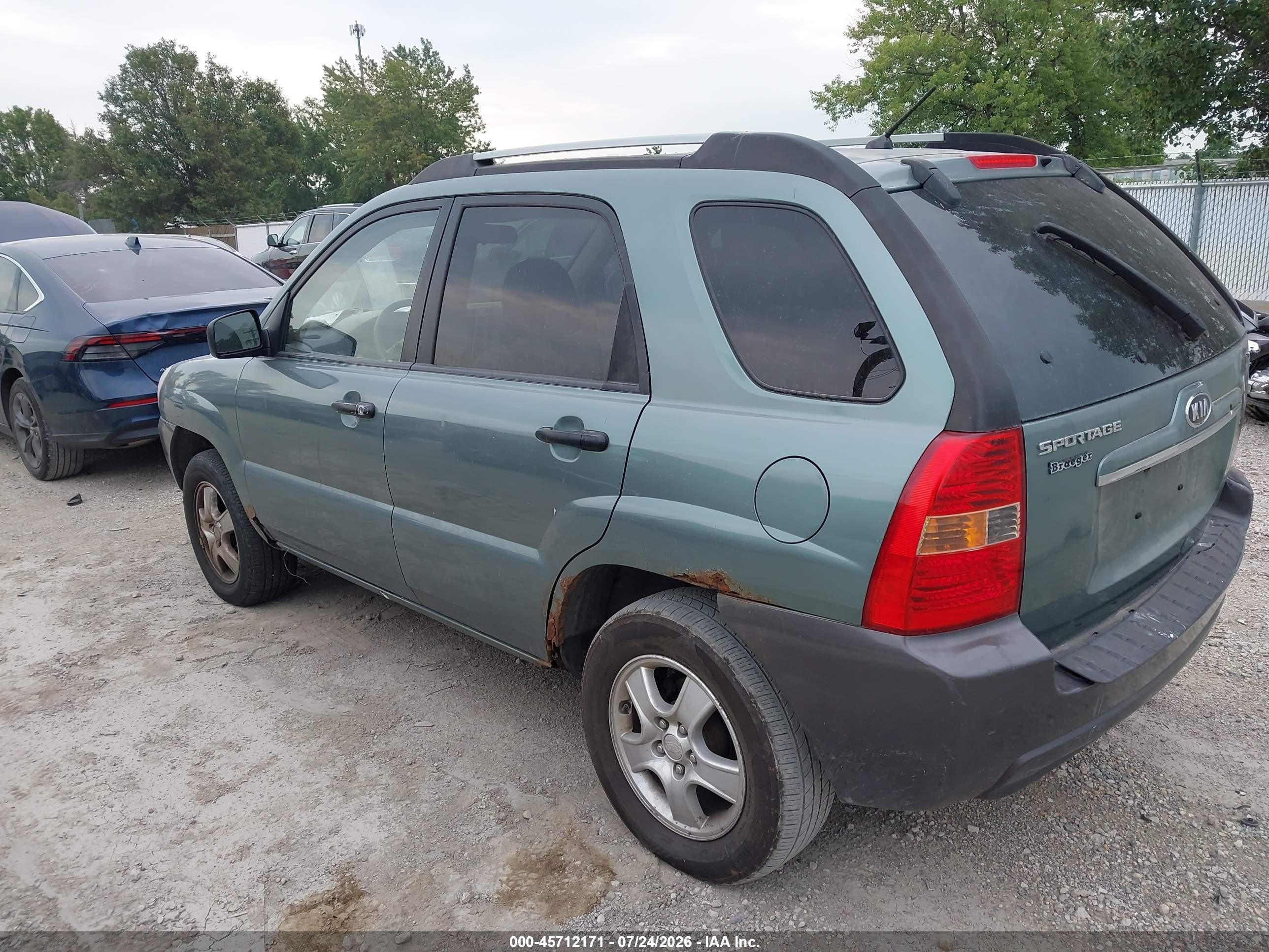 2008 Kia Sportage Lx Green vin: KNDJF724387455701