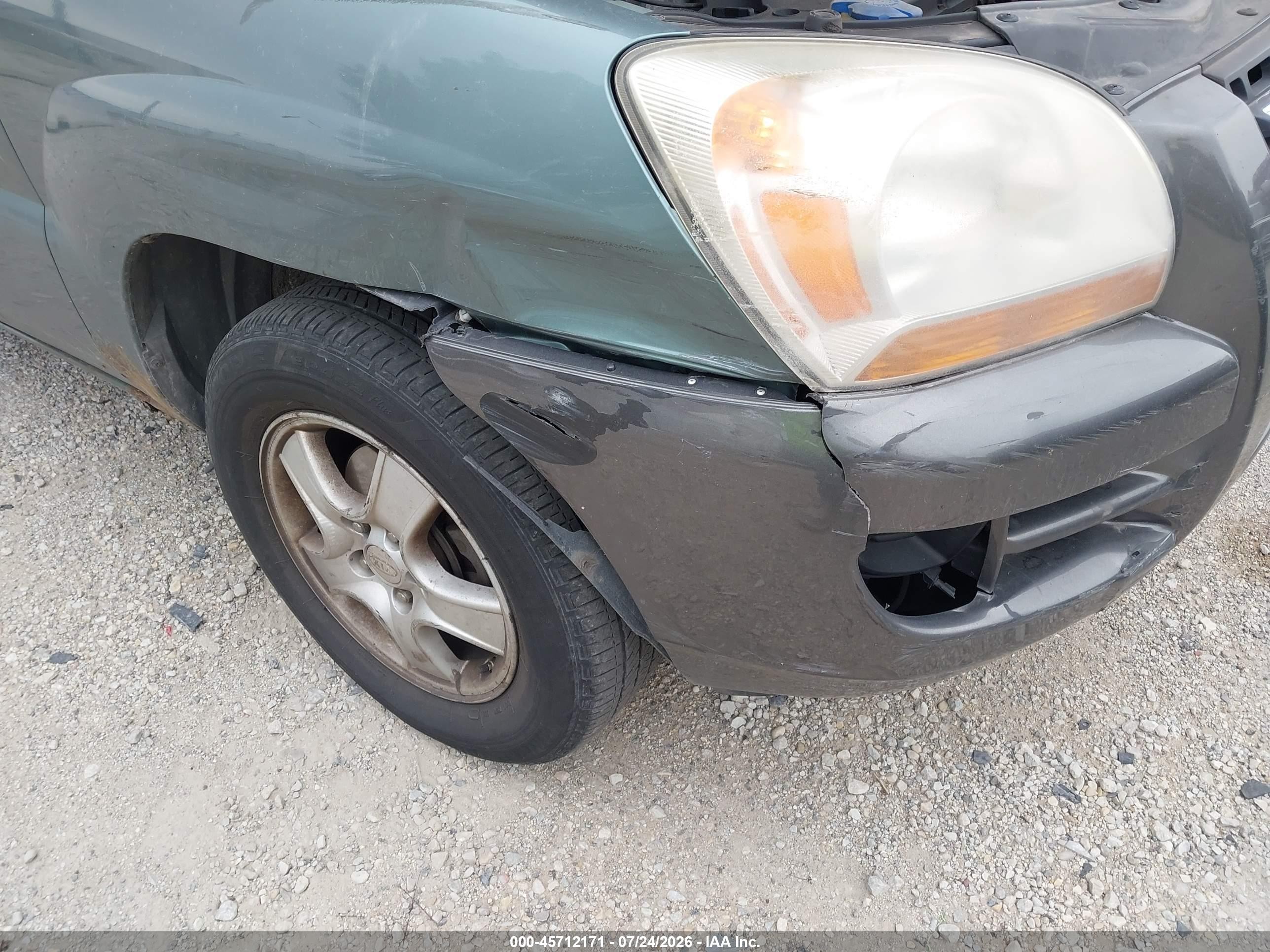 2008 Kia Sportage Lx Green vin: KNDJF724387455701