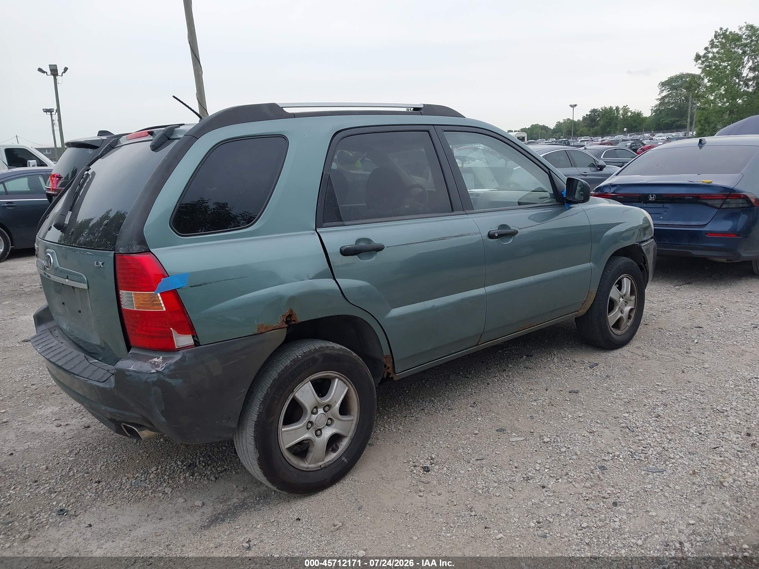 2008 Kia Sportage Lx Green vin: KNDJF724387455701