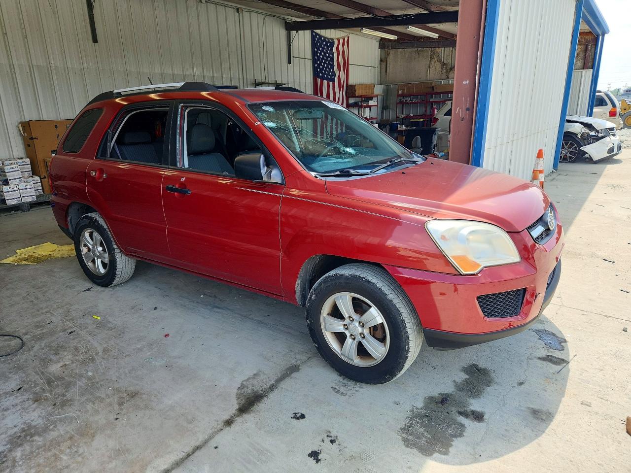 2009 Kia Sportage Lx Red vin: KNDJF724397554293