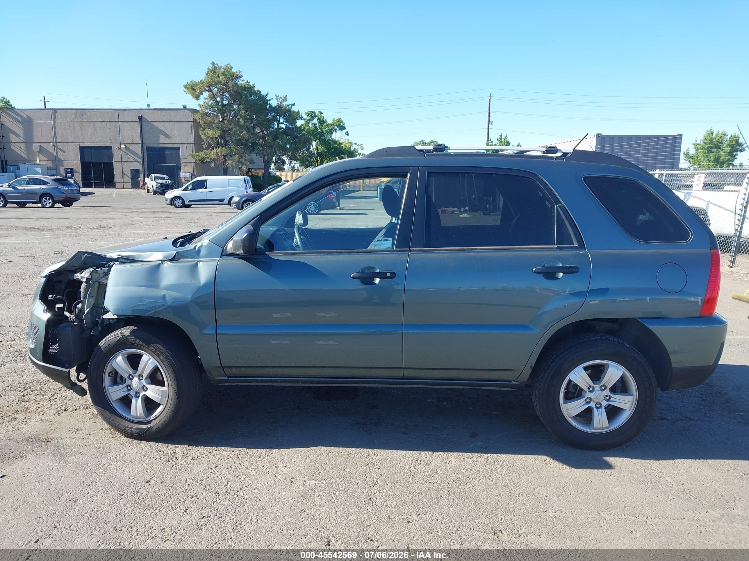 2009 Kia Sportage Lx Light Blue vin: KNDJF724397565505