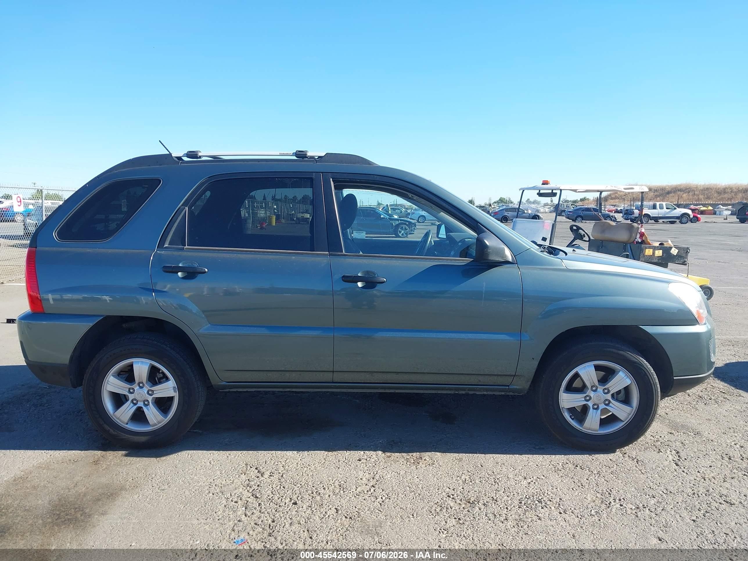 2009 Kia Sportage Lx Light Blue vin: KNDJF724397565505