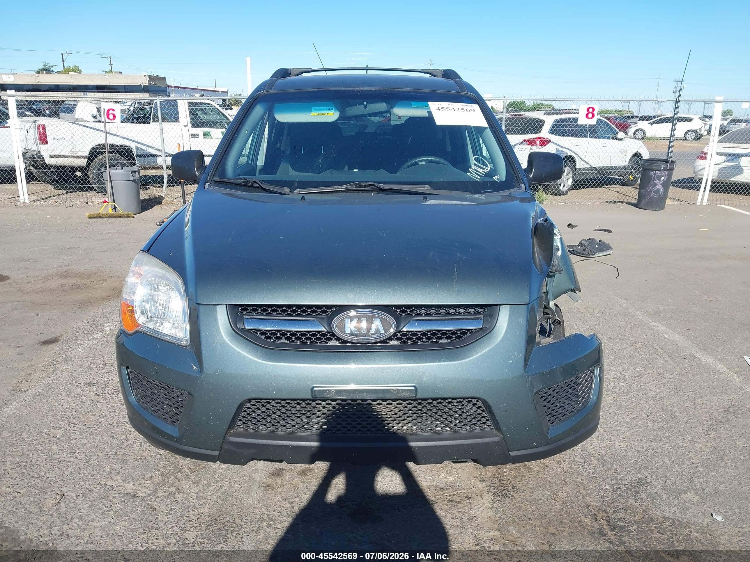 2009 Kia Sportage Lx Light Blue vin: KNDJF724397565505