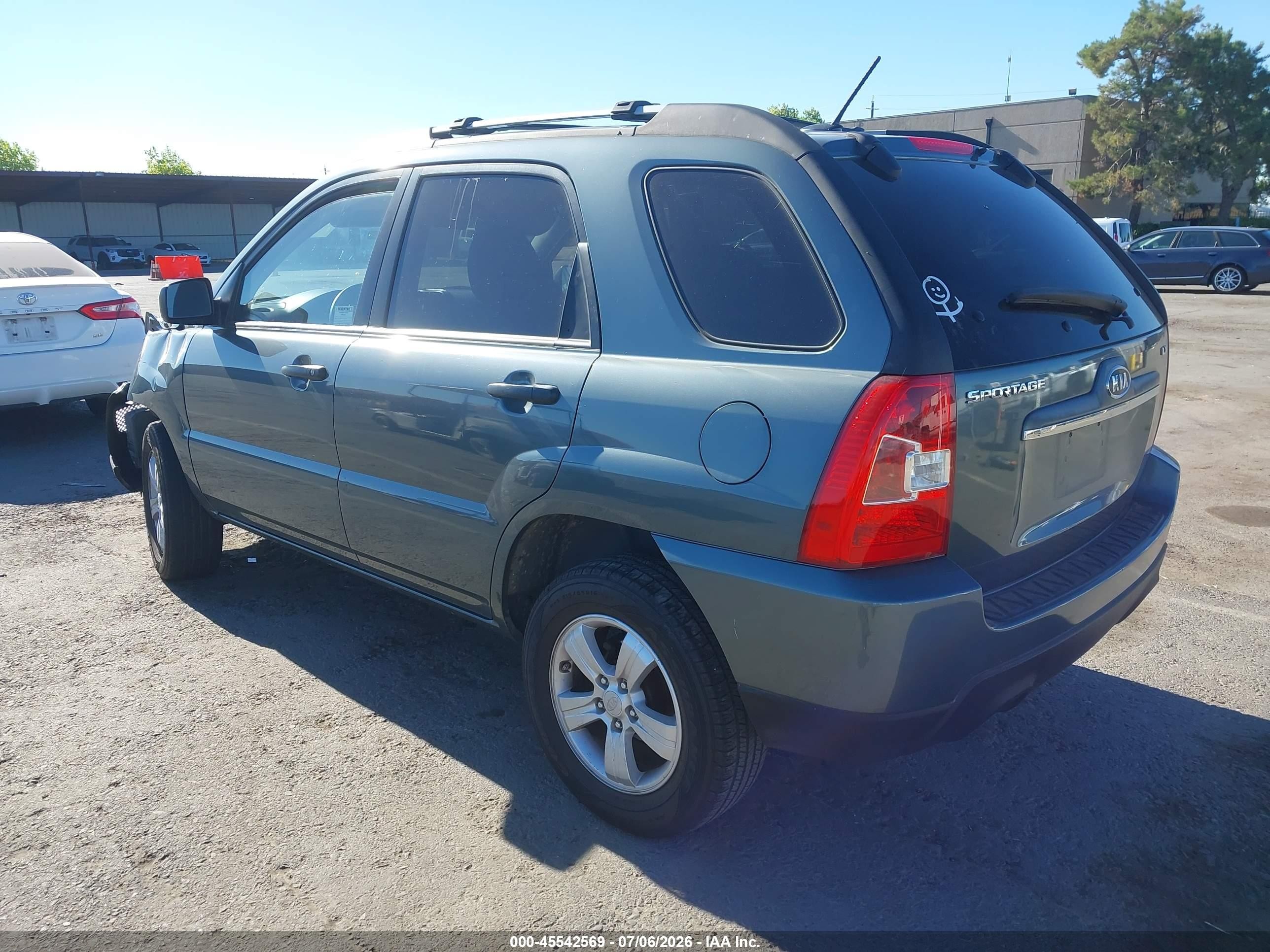 2009 Kia Sportage Lx Light Blue vin: KNDJF724397565505
