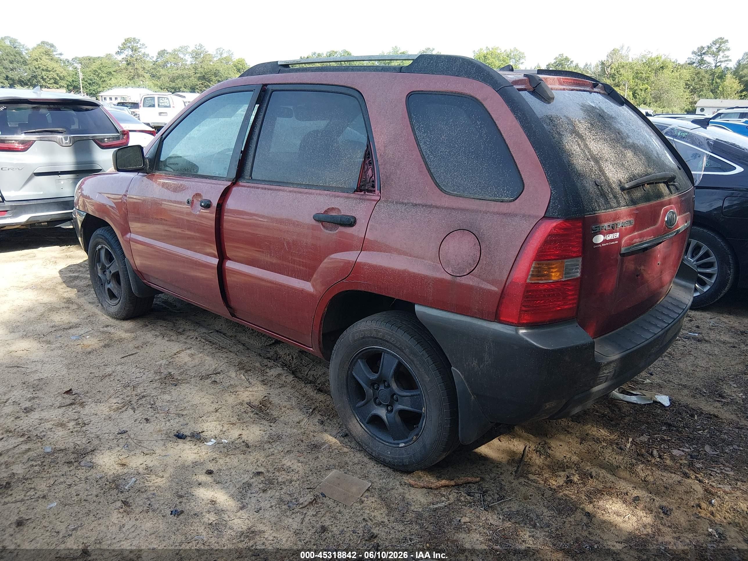 2007 Kia Sportage Lx Orange vin: KNDJF724477390355