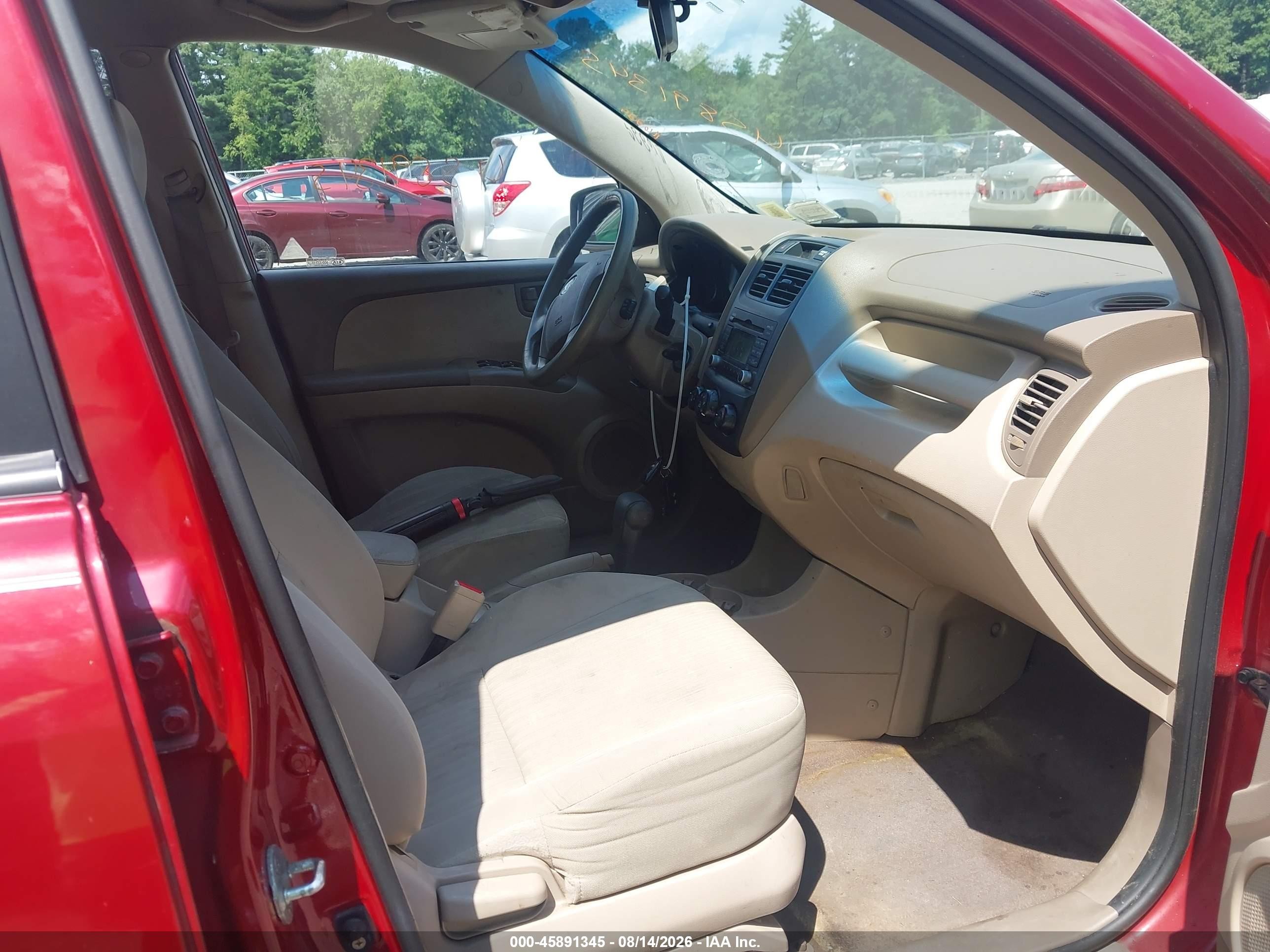 2009 Kia Sportage Lx Red vin: KNDJF724497630359
