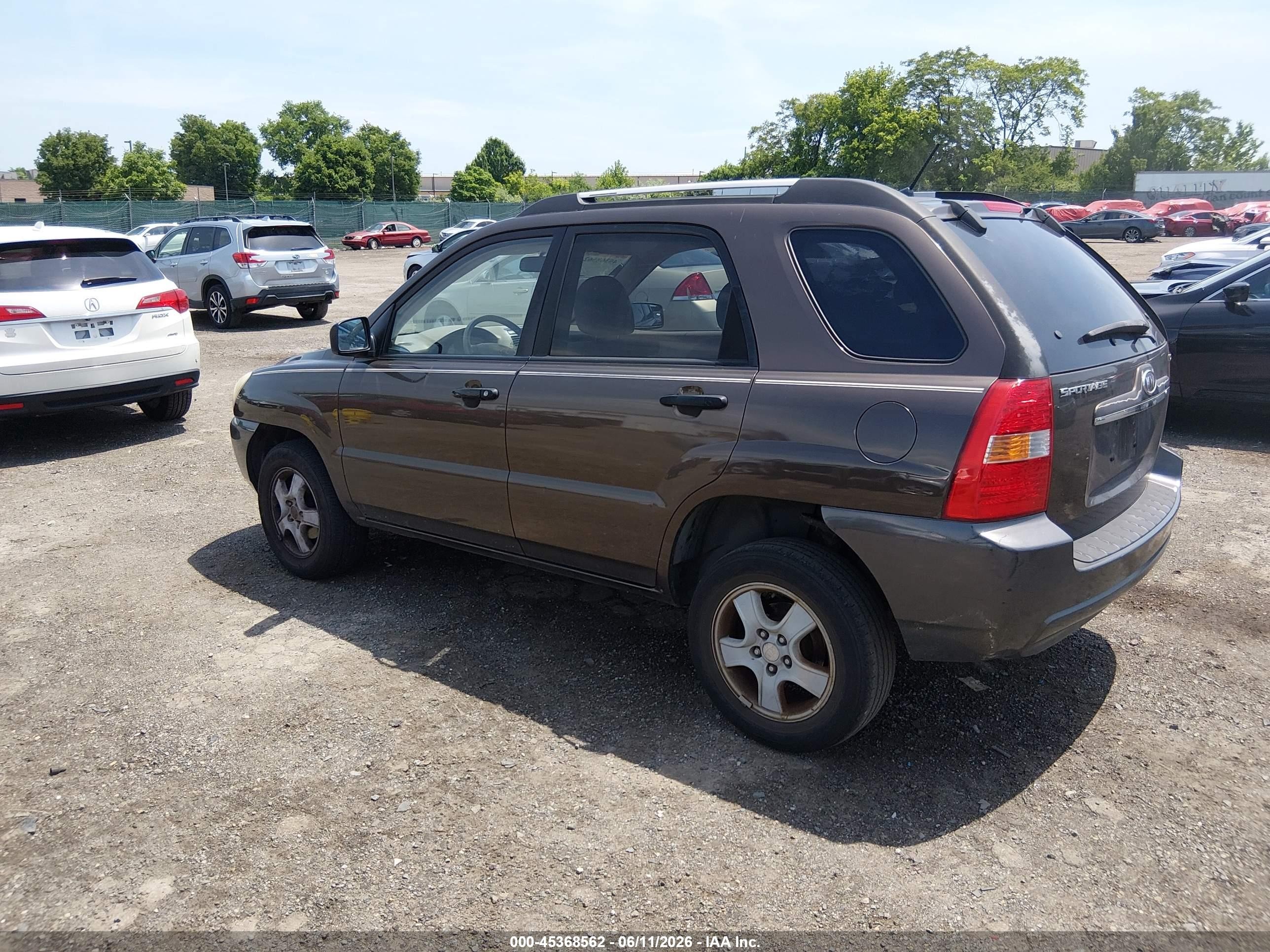 2007 Kia Sportage Lx Brown vin: KNDJF724577336126