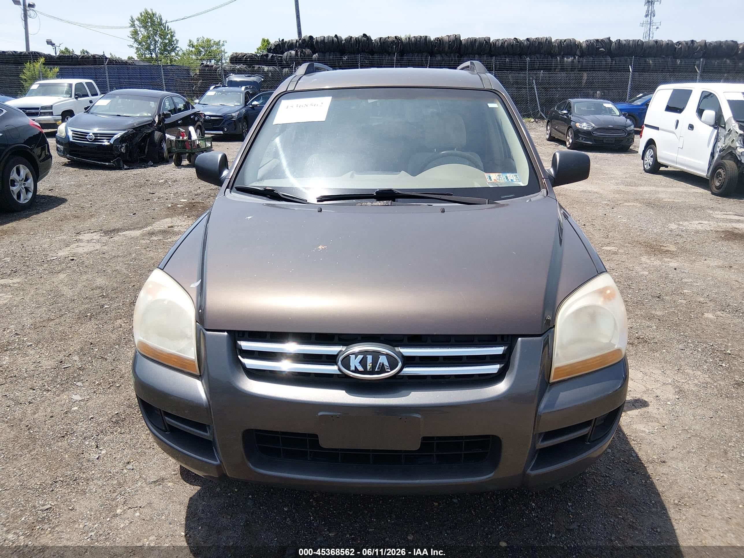 2007 Kia Sportage Lx Brown vin: KNDJF724577336126