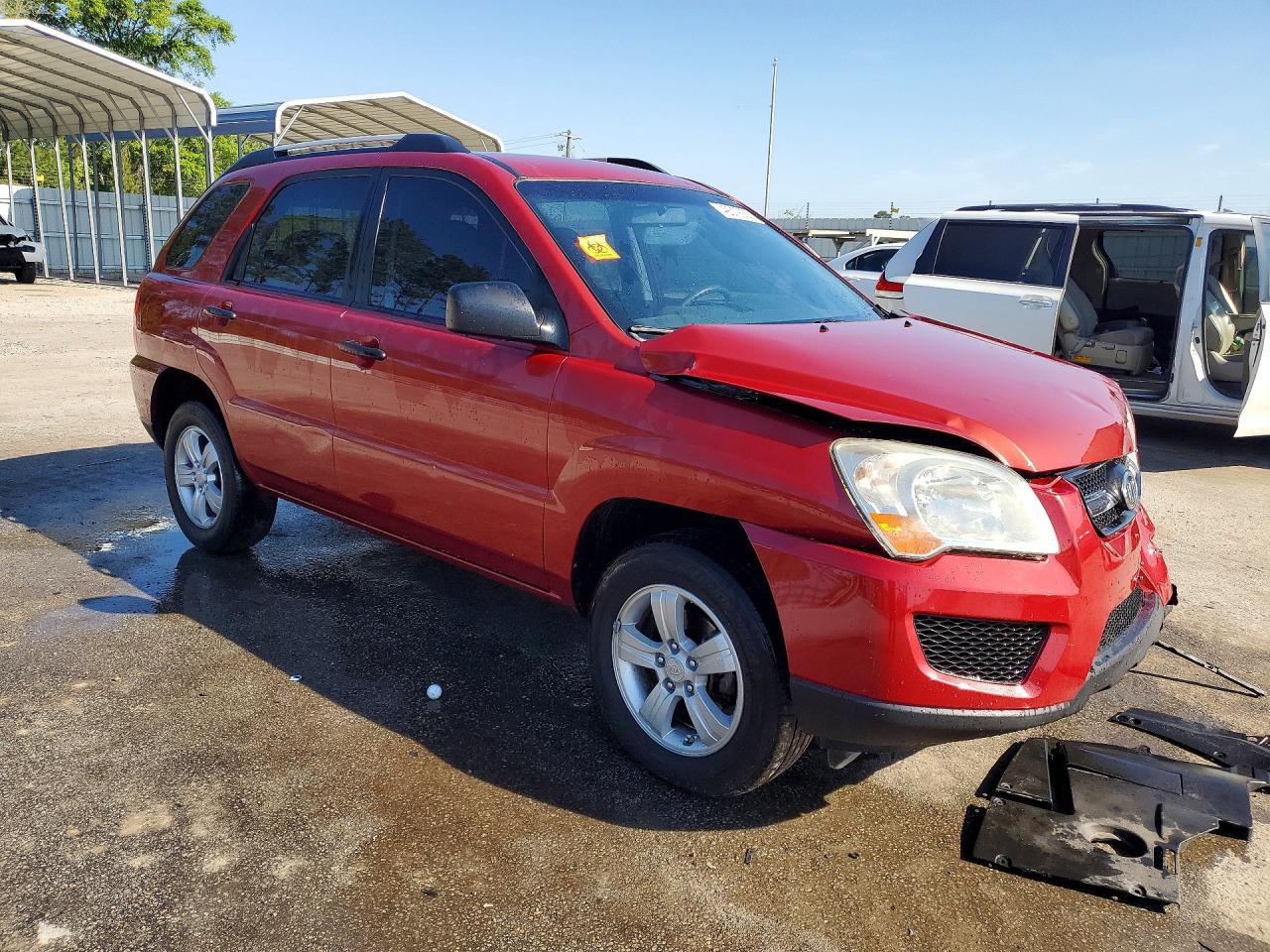 2009 Kia Sportage Lx Red vin: KNDJF724597558233