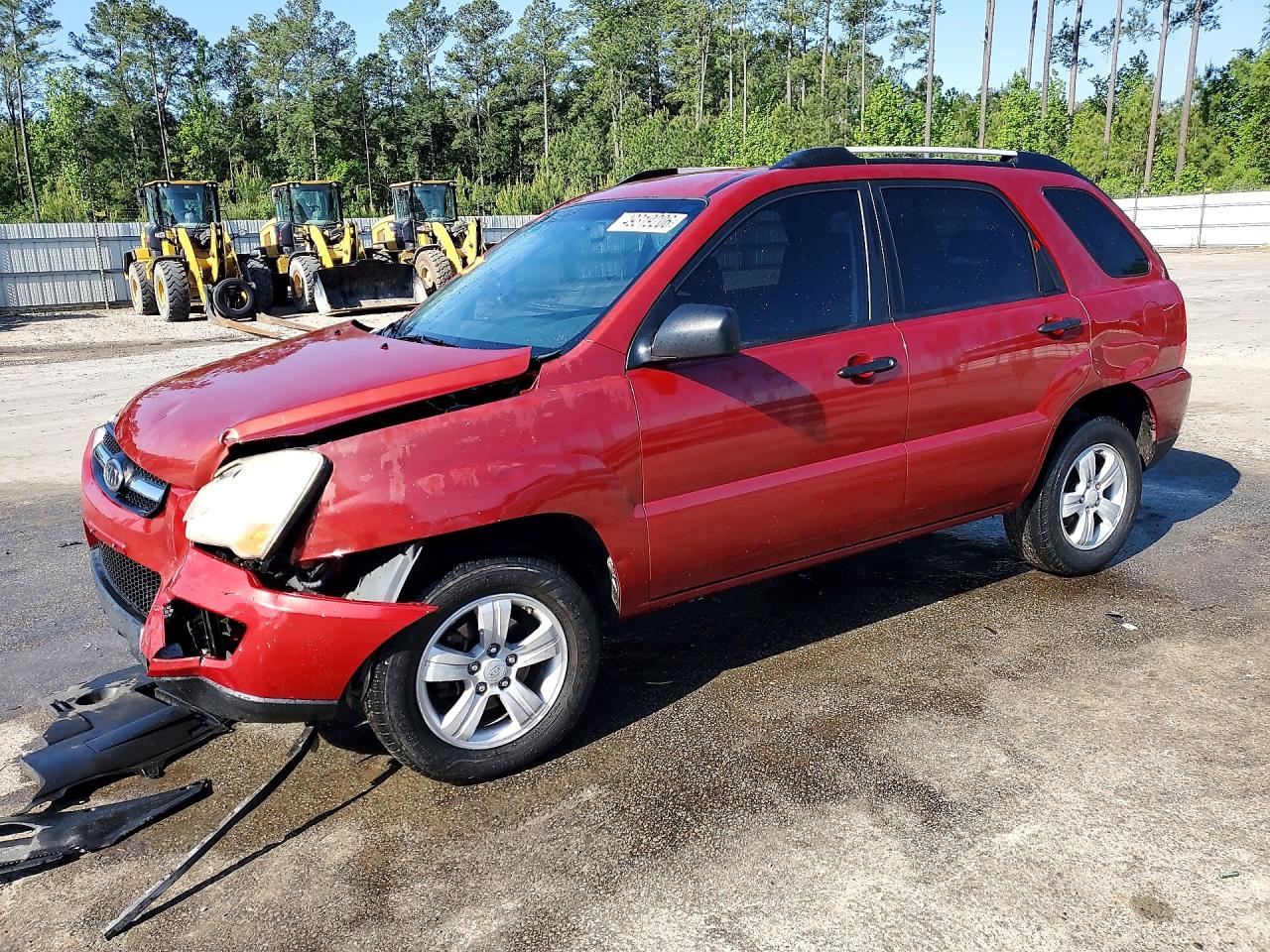 2009 Kia Sportage Lx Red vin: KNDJF724597558233