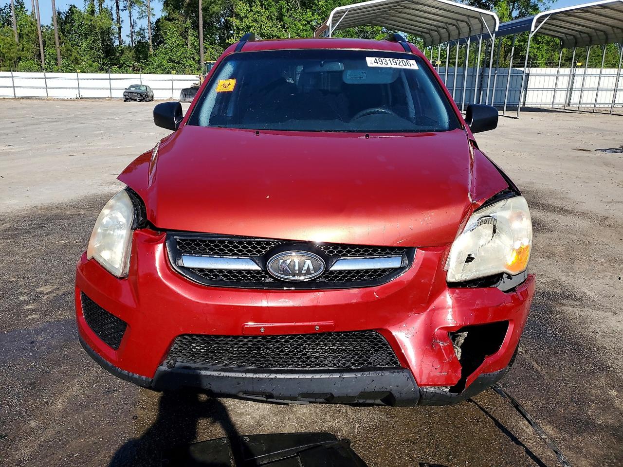 2009 Kia Sportage Lx Red vin: KNDJF724597558233