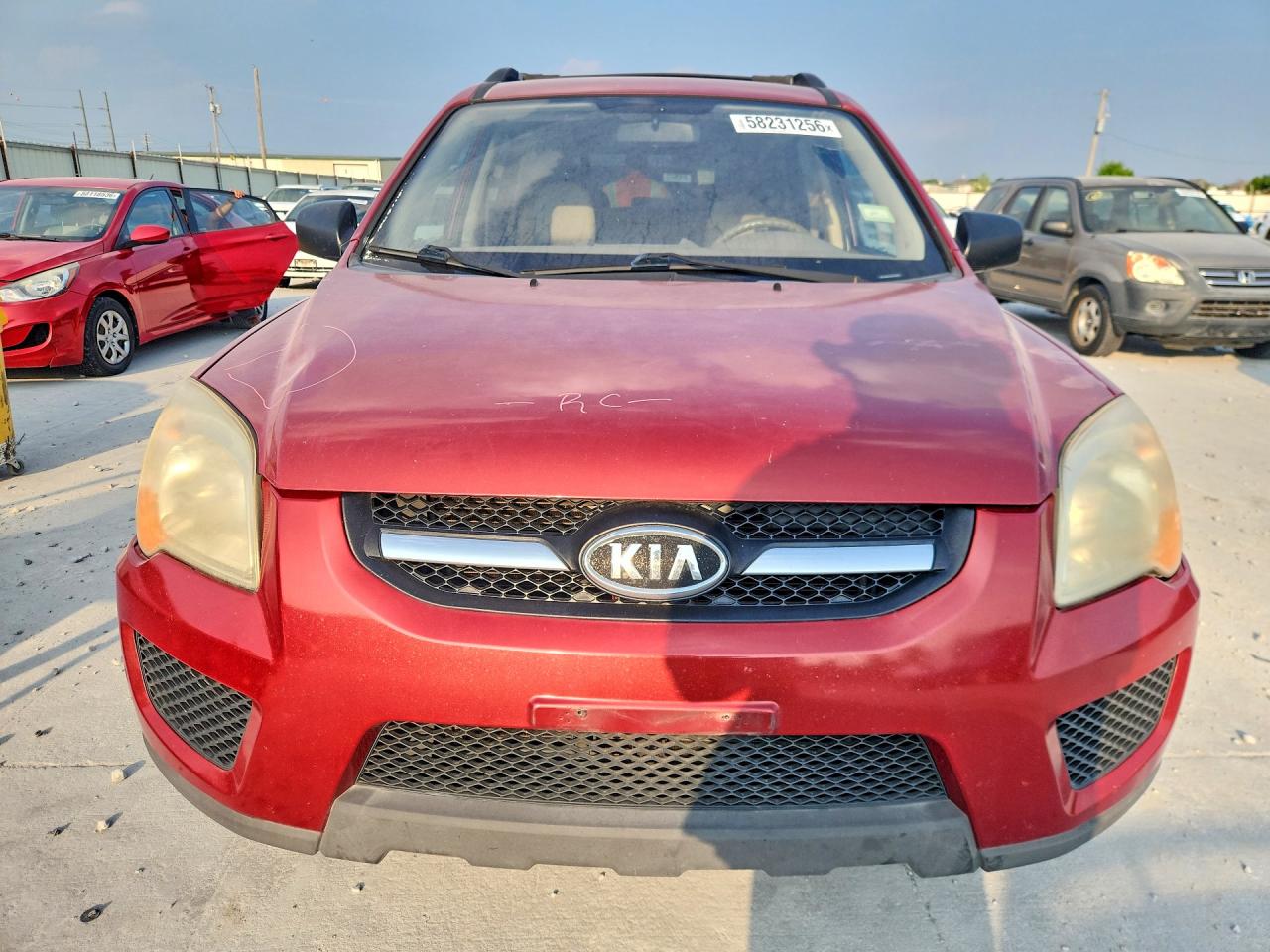 2009 Kia Sportage Lx Red vin: KNDJF724597579485