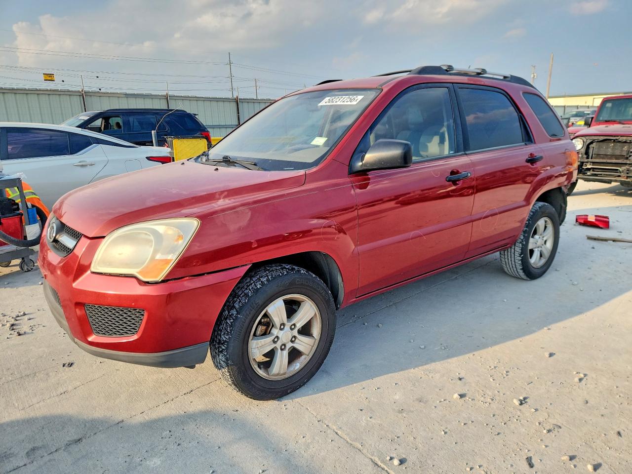 2009 Kia Sportage Lx Red vin: KNDJF724597579485