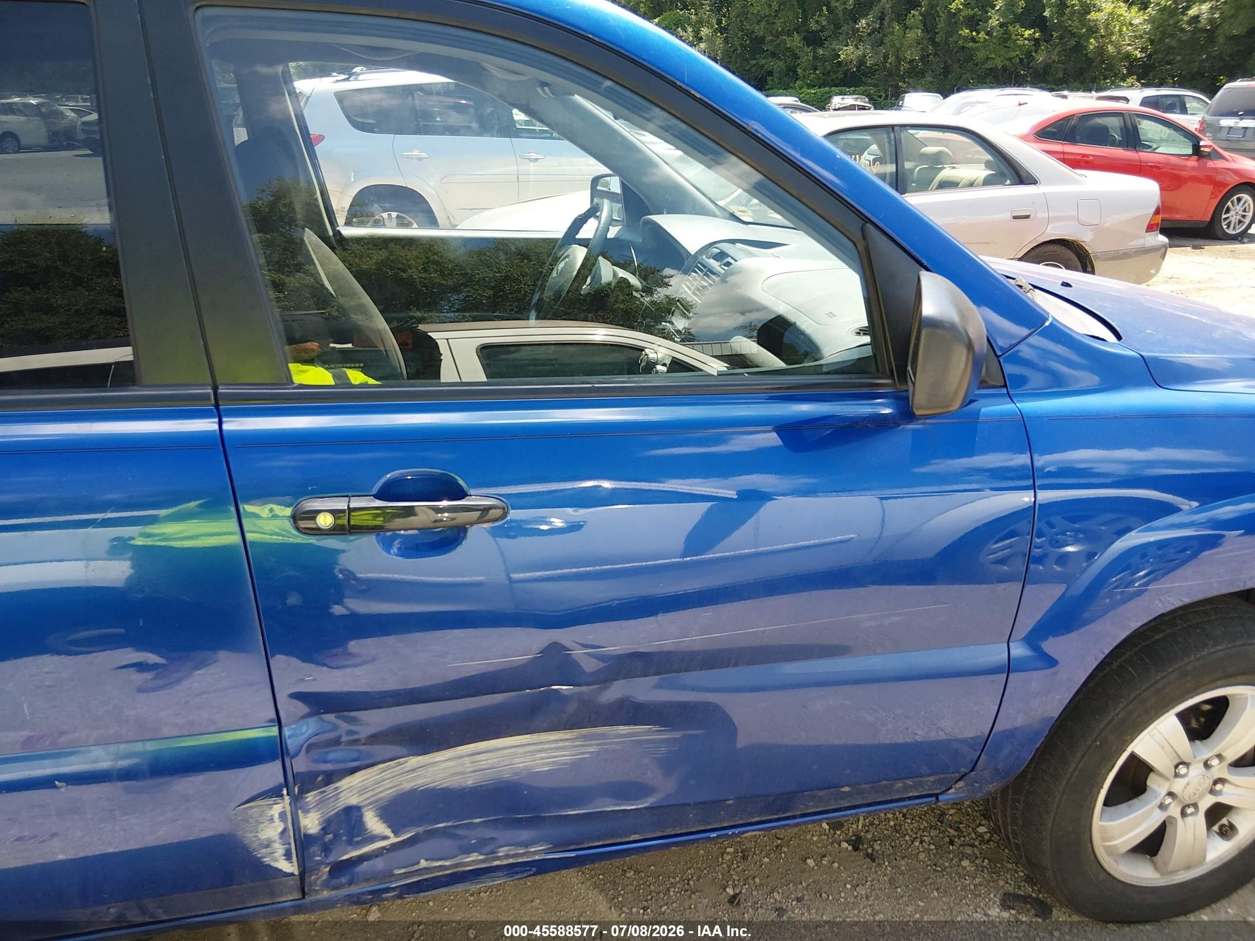 2007 Kia Sportage Lx Blue vin: KNDJF724677304916