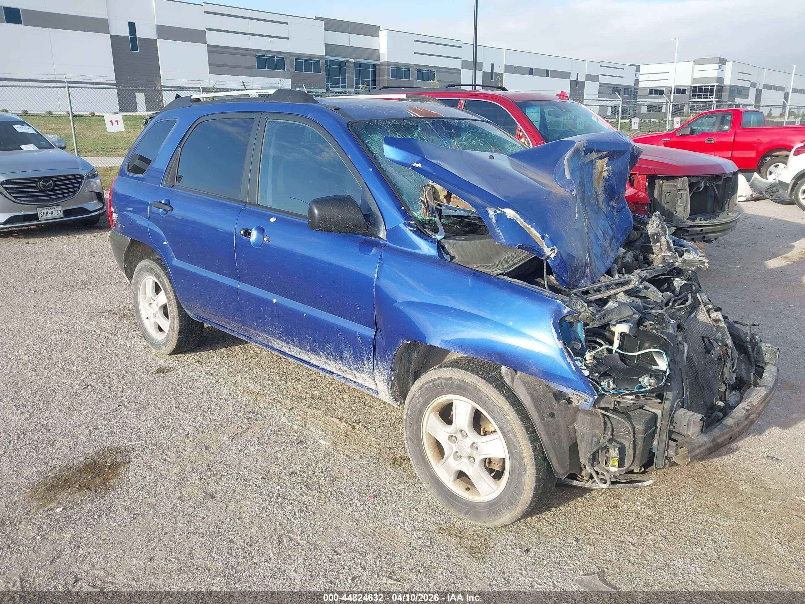 2007 Kia Sportage Lx Blue vin: KNDJF724677322686