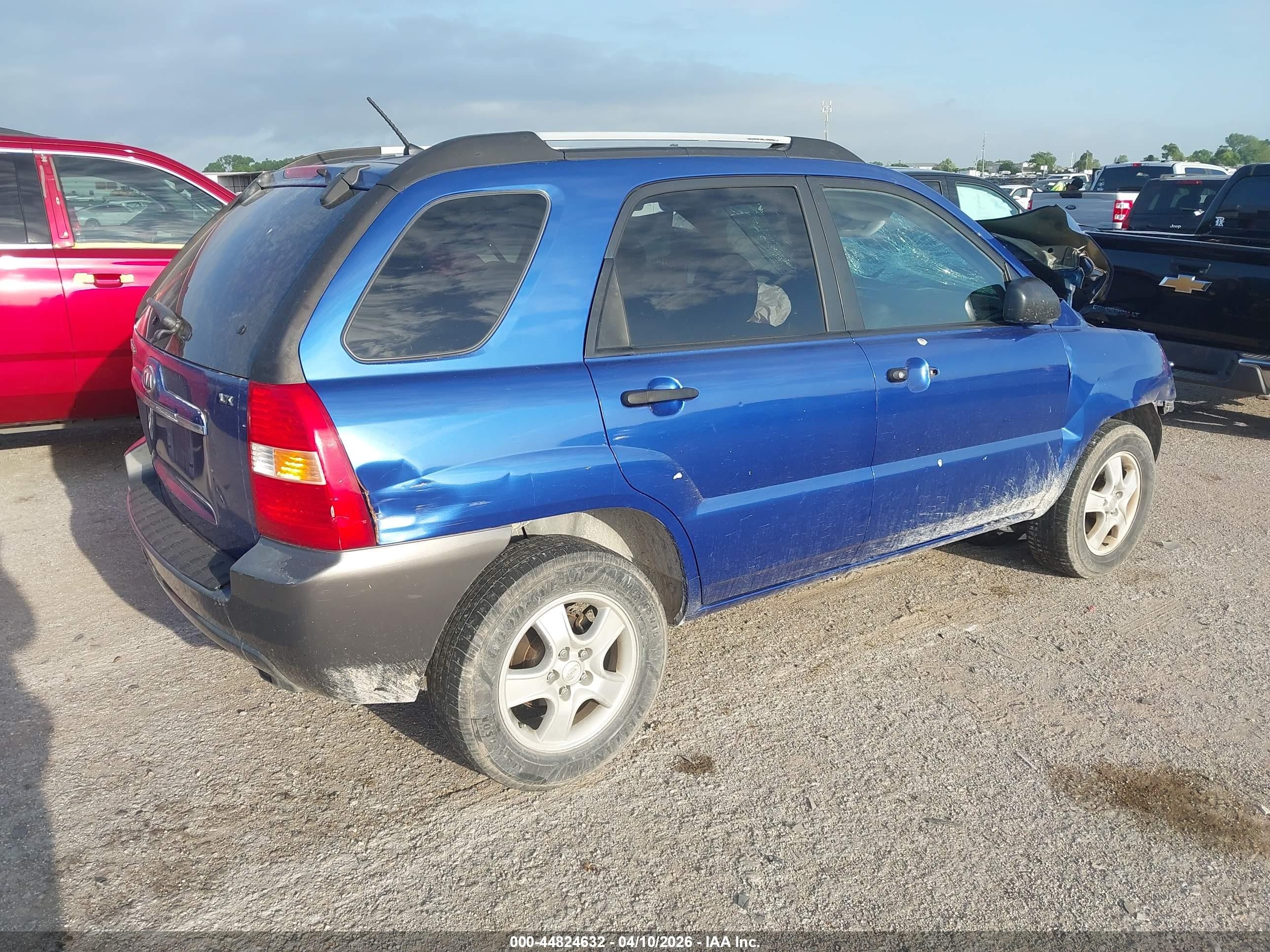 2007 Kia Sportage Lx Blue vin: KNDJF724677322686