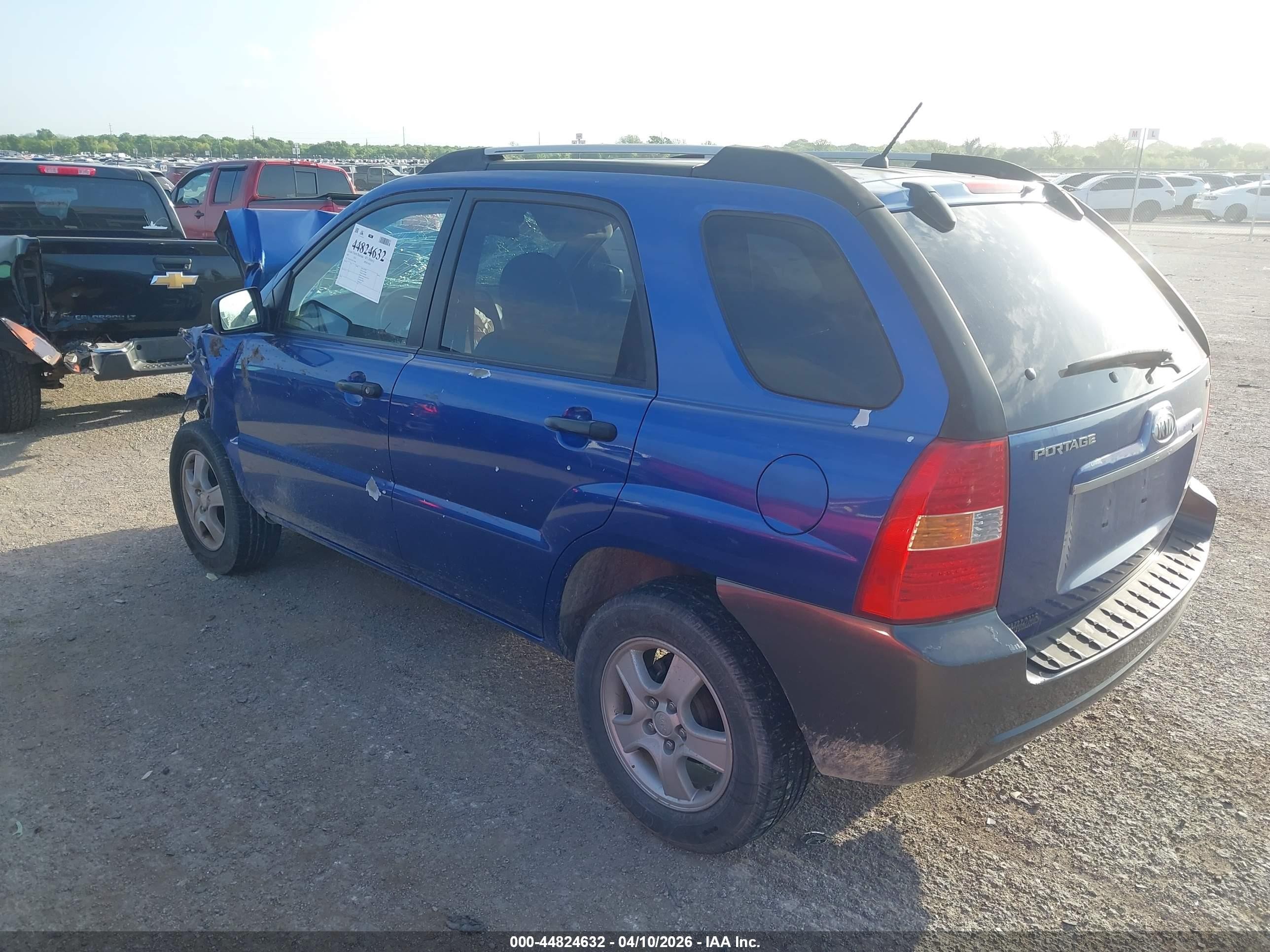 2007 Kia Sportage Lx Blue vin: KNDJF724677322686