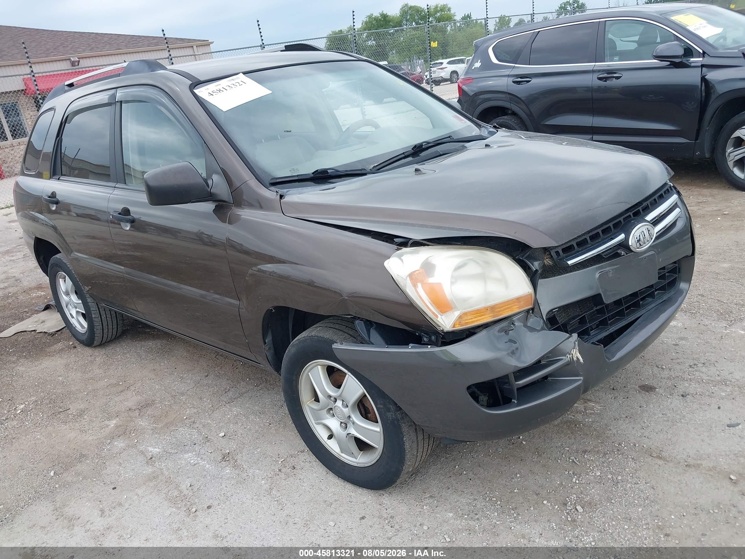 2007 Kia Sportage Lx Brown vin: KNDJF724677400500