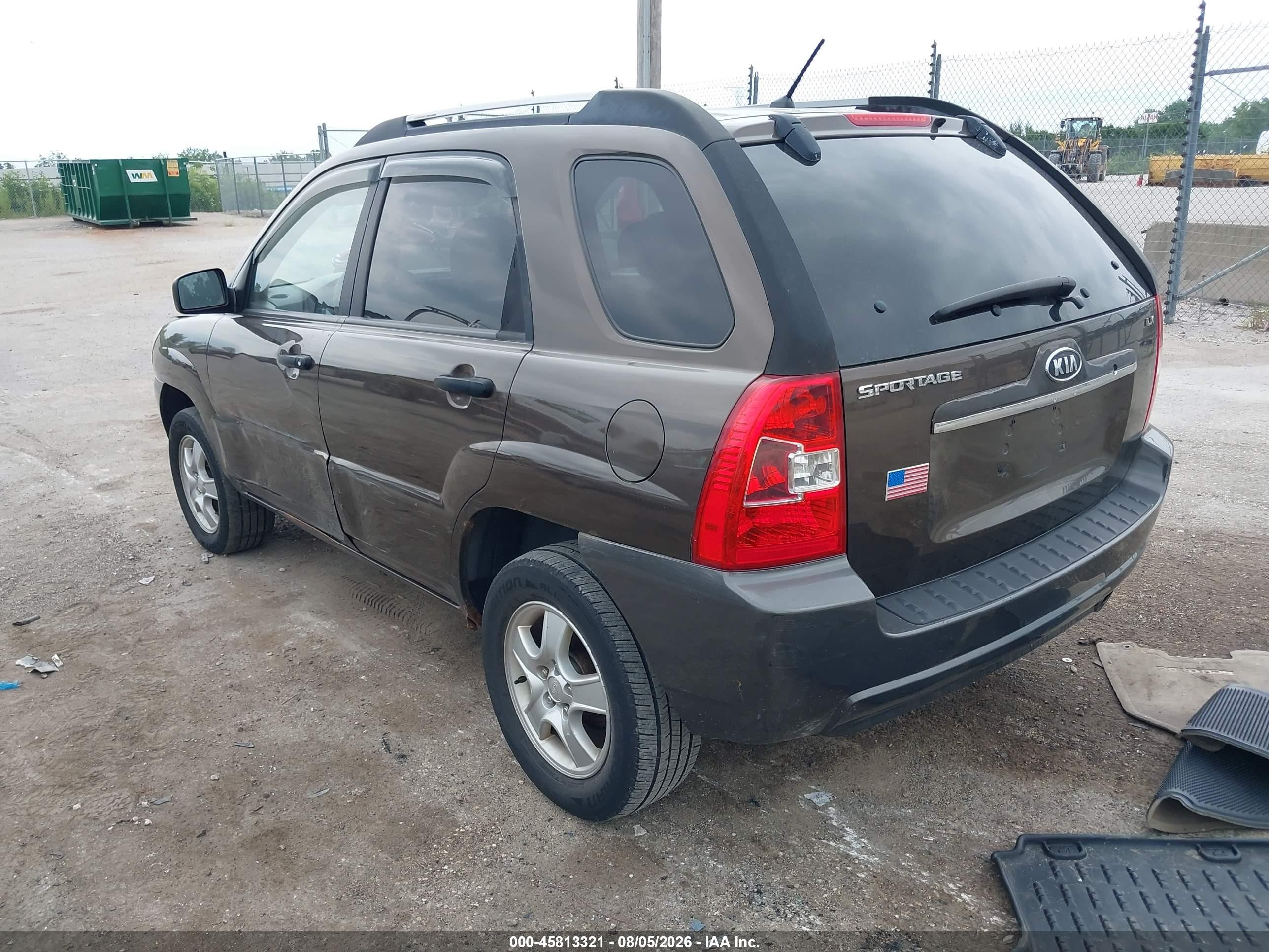 2007 Kia Sportage Lx Brown vin: KNDJF724677400500