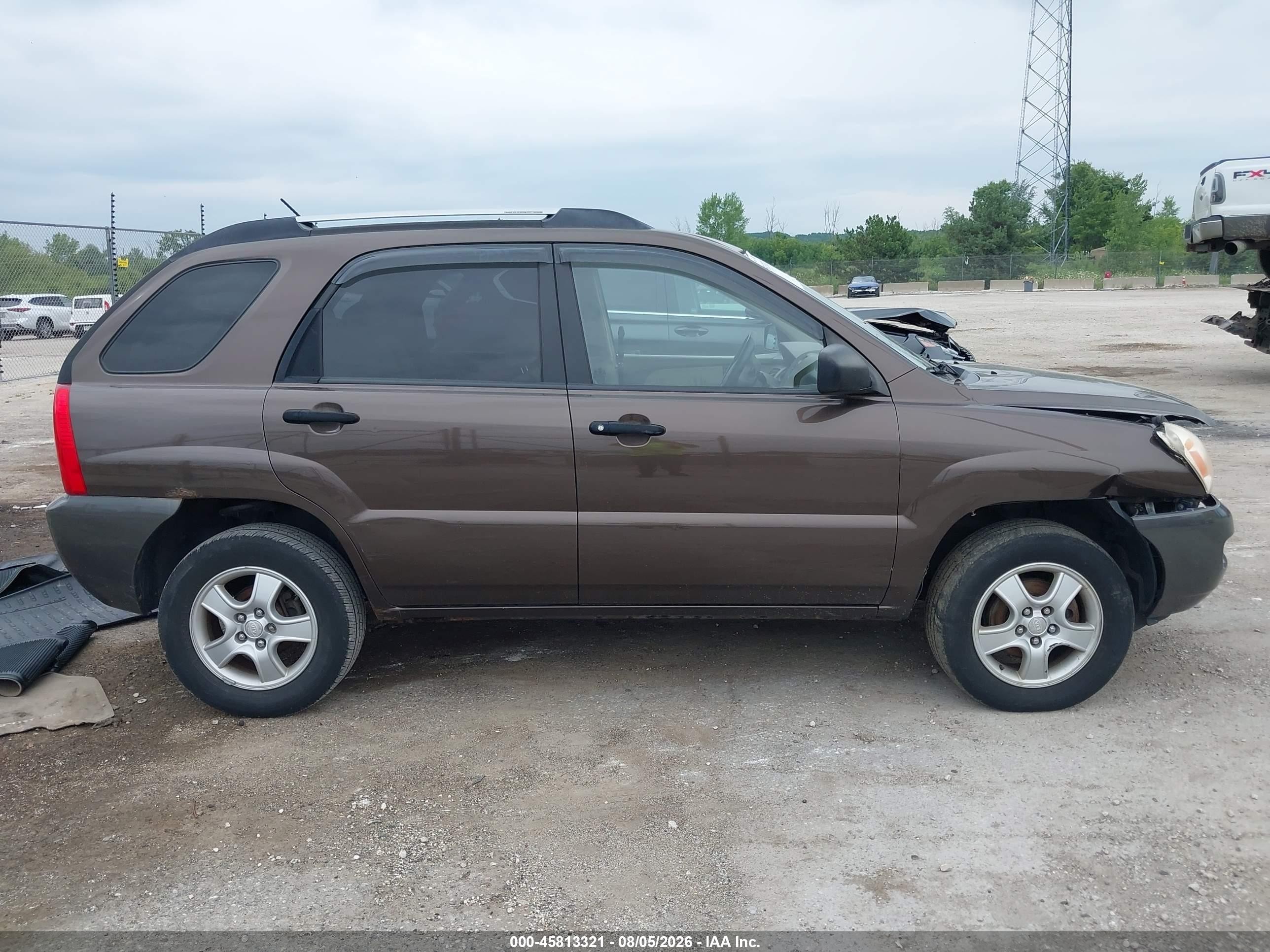 2007 Kia Sportage Lx Brown vin: KNDJF724677400500